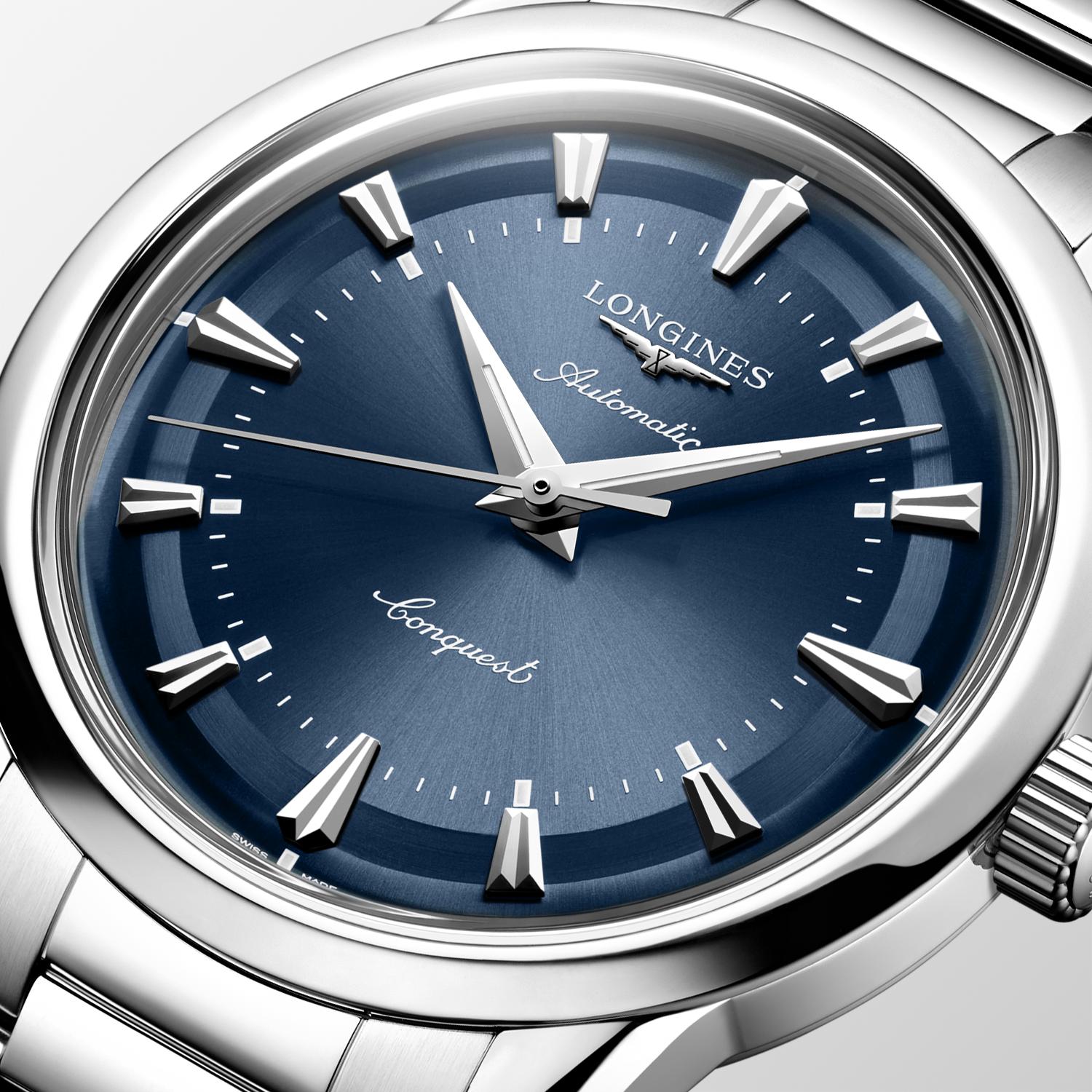Longines Conquest Heritage Blue Lacquered Polished Dial Watch