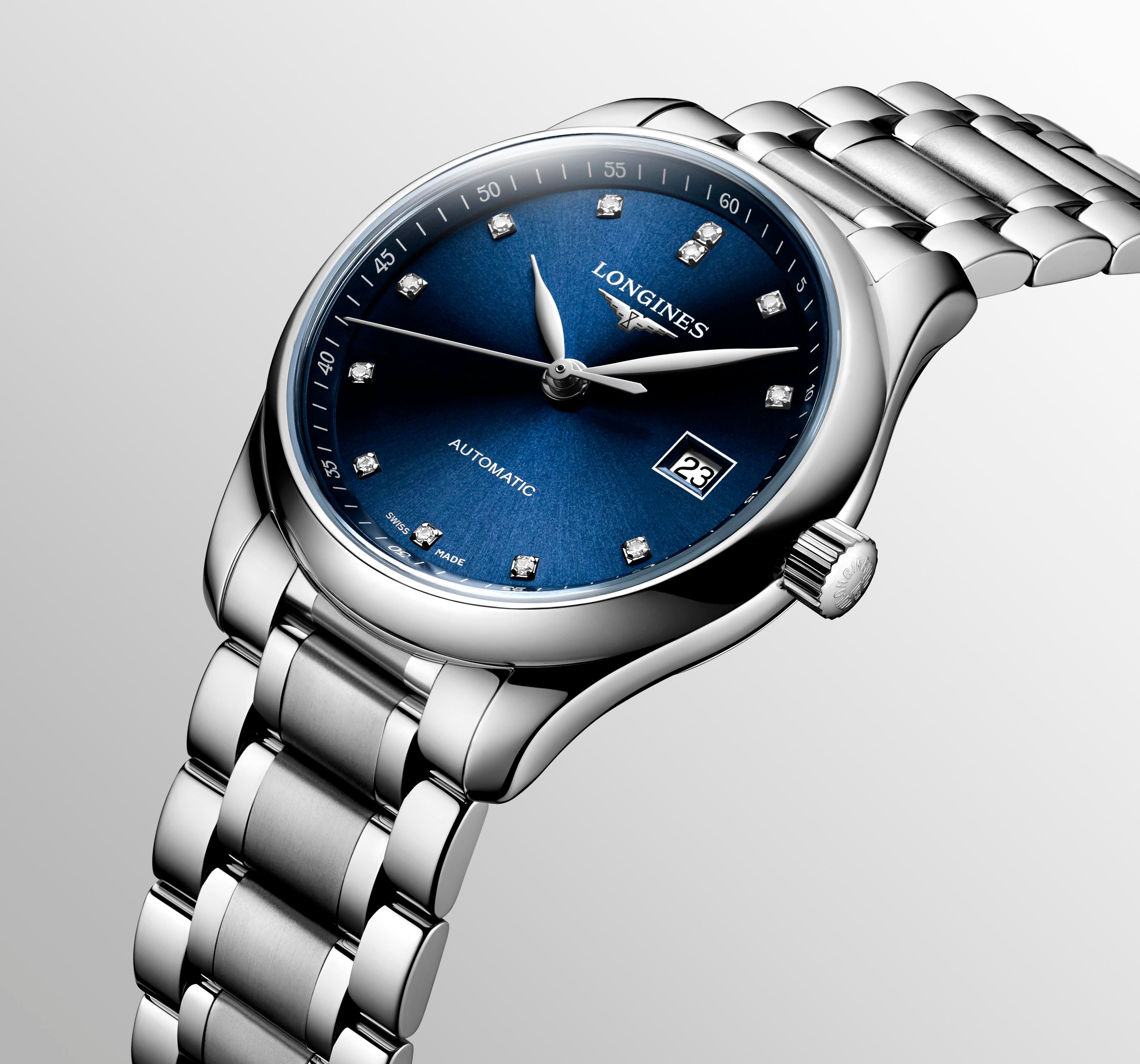 Longlines Master Collection Sunray Blue Dial Men's Watch