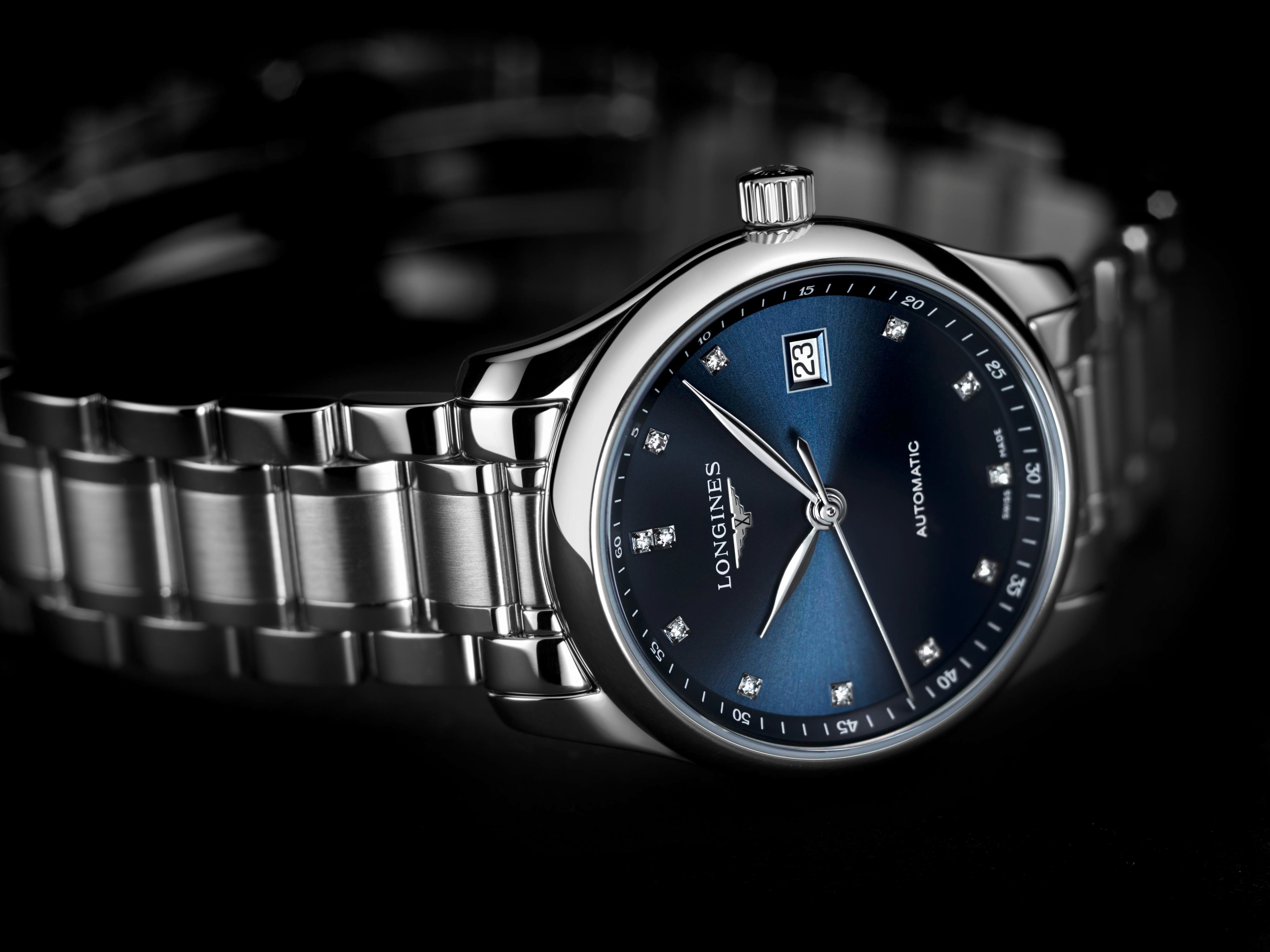 Longlines Master Collection Sunray Blue Dial Men's Watch