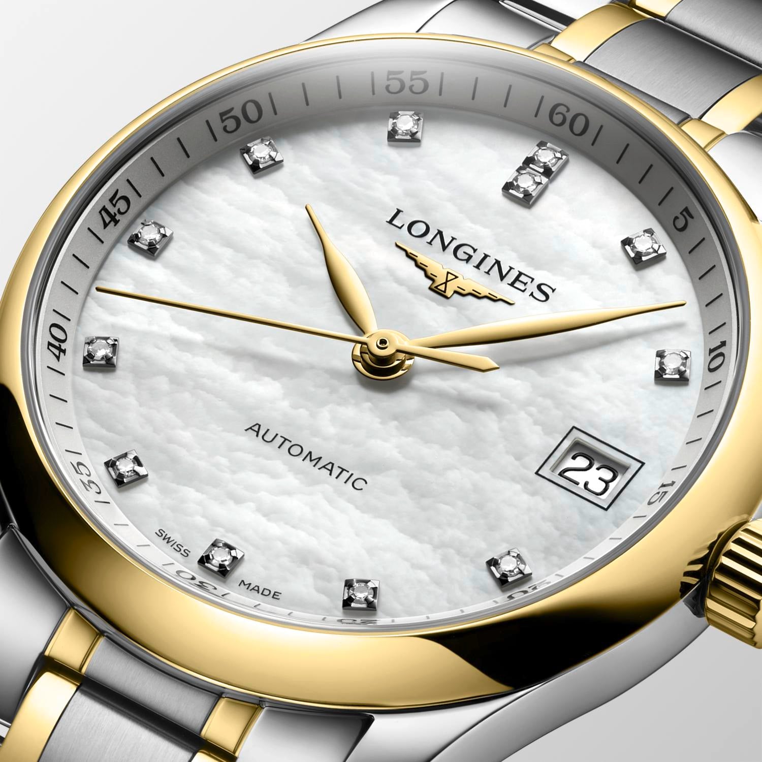 Longines Master Collection White Mother-of-Pearl Dial Ladies Watch