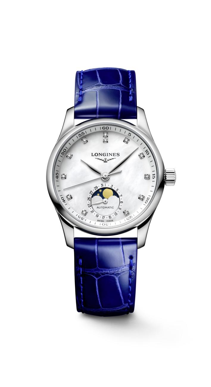 Longines Master Collection MoonPhase White Mother-of-Pearl Dial Ladies Watch
