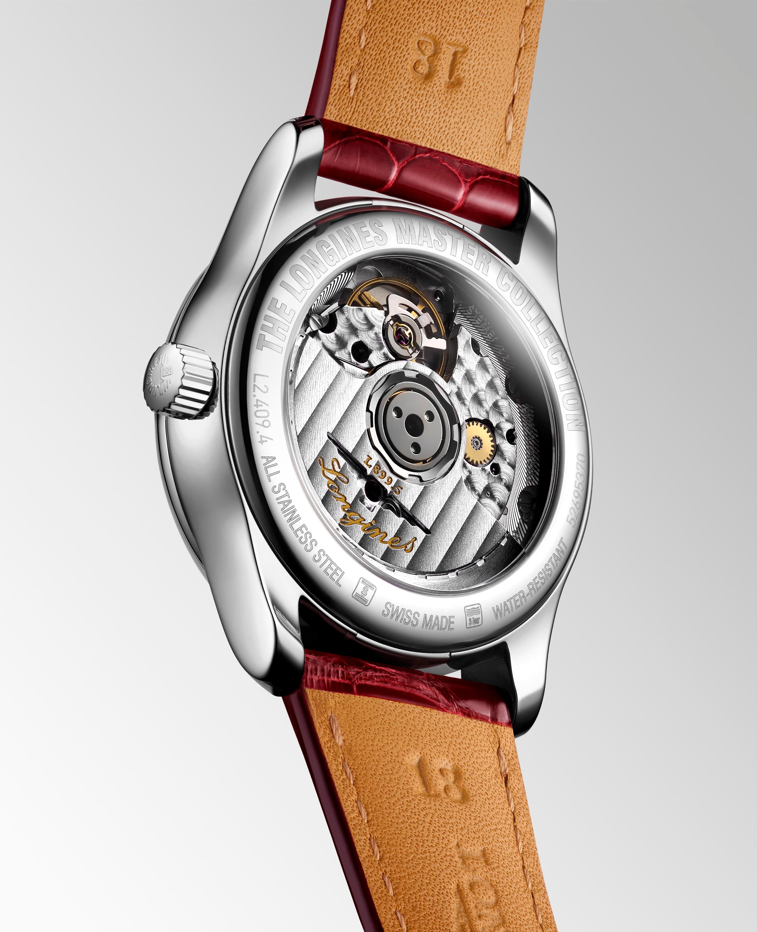 Longines Master Collection MoonPhase White Mother-of-Pearl Dial Ladies Watch