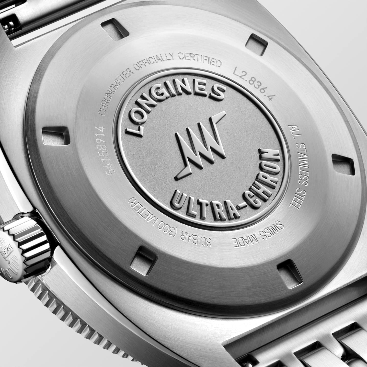 Longlines Ultra-Chron Diver Black Dial Men's Watch