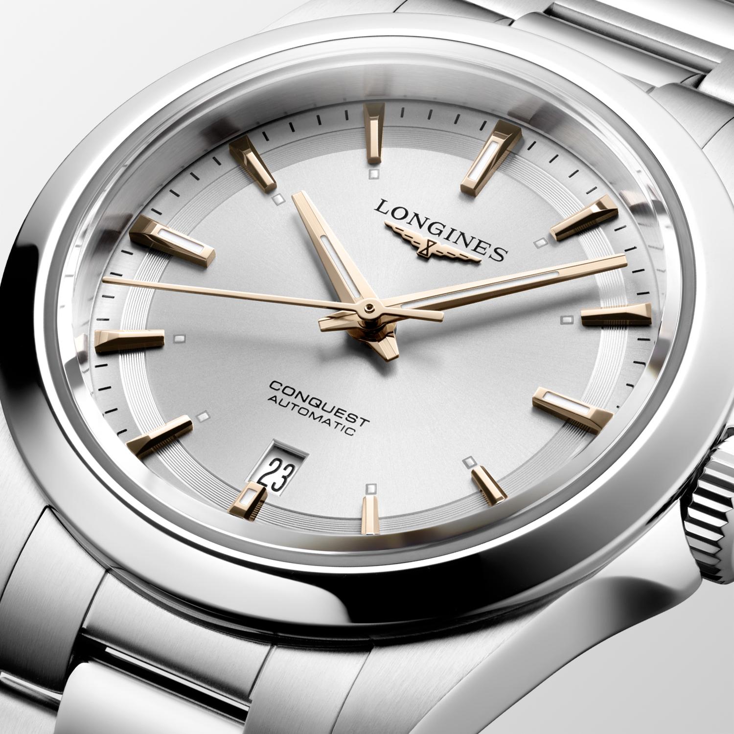 Longines Conquest Sunray Silver Dial Watch