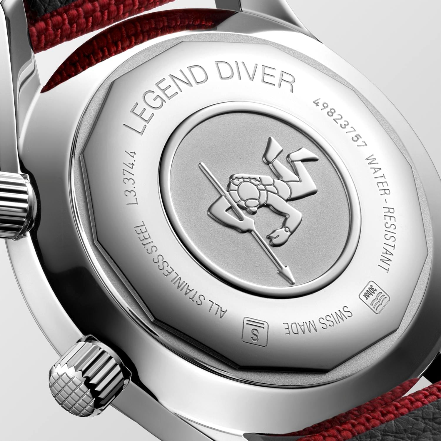 Longines Legend Diver Red Dial Men's Watch