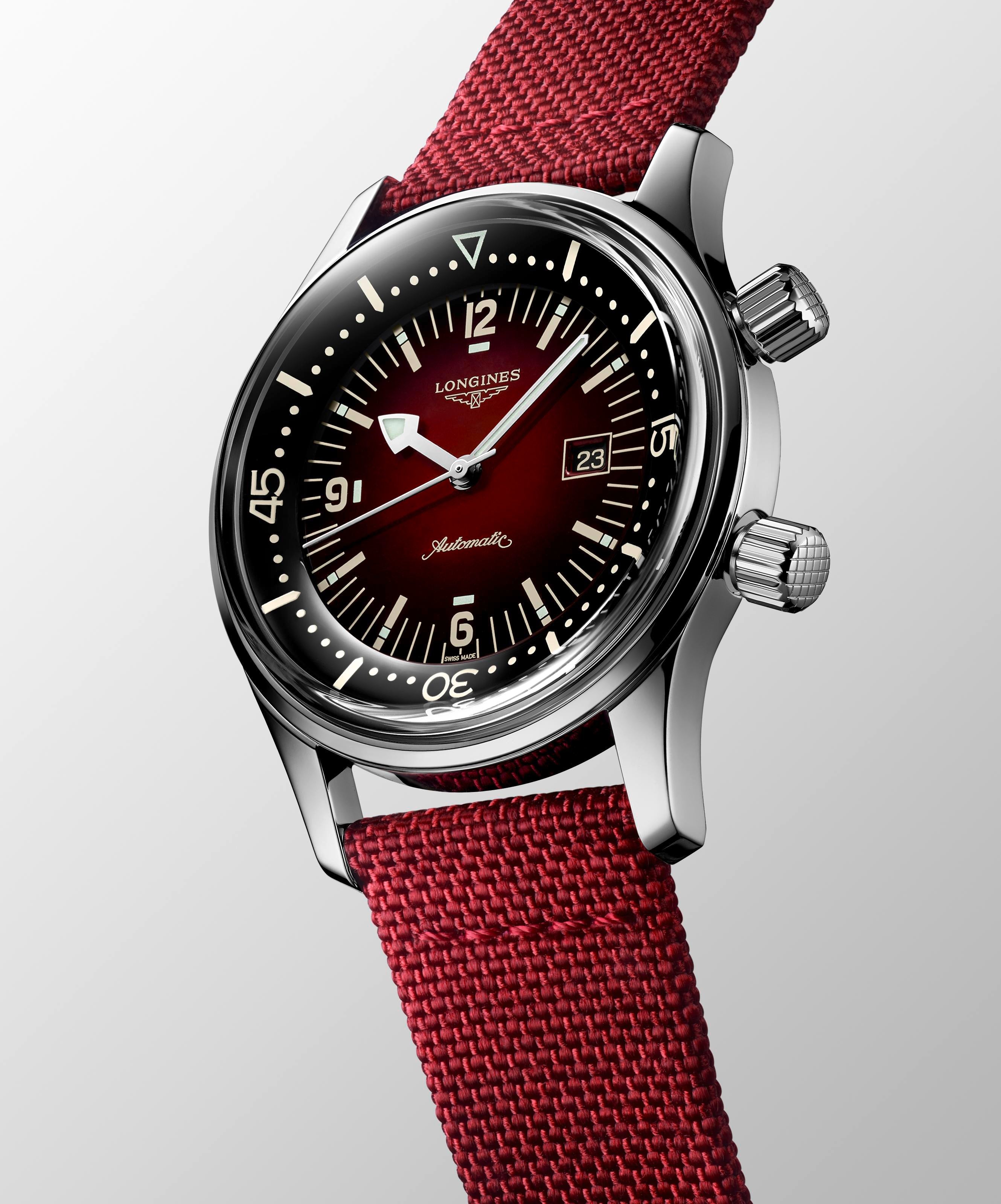 Longines Legend Diver Red Dial Men's Watch