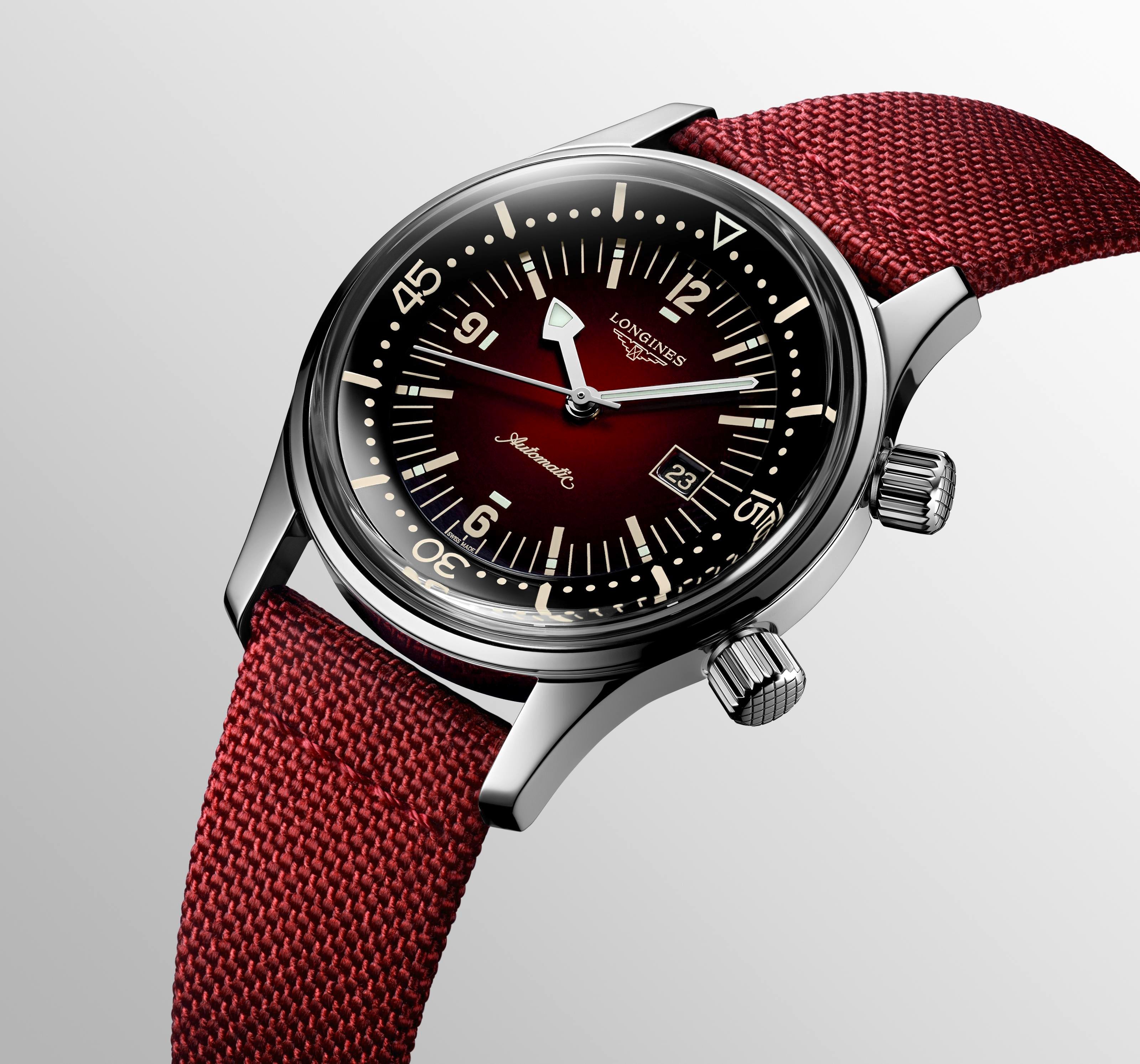 Longines Legend Diver Red Dial Men's Watch