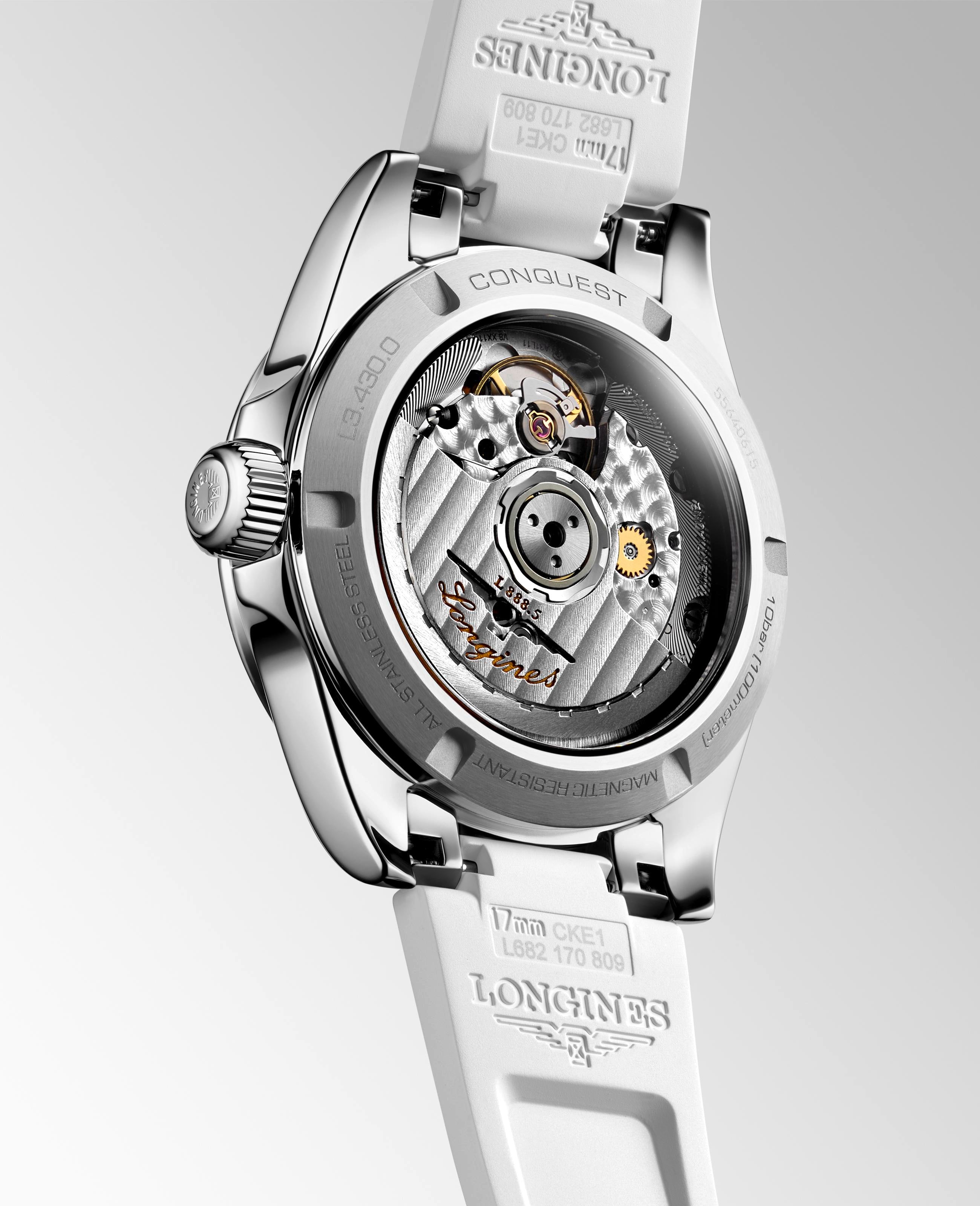 Longines Conquest White Mother-of-Pearl Dial Ladies Watch