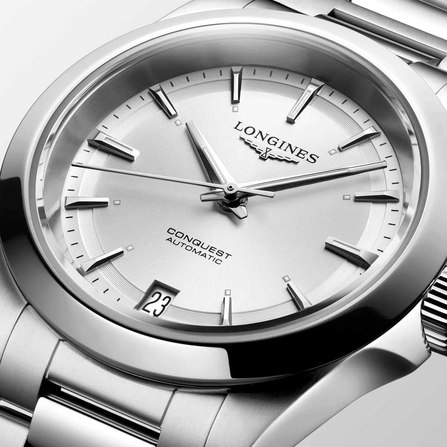 Longines Conquest Sunray Silver Dial Ladies Watch