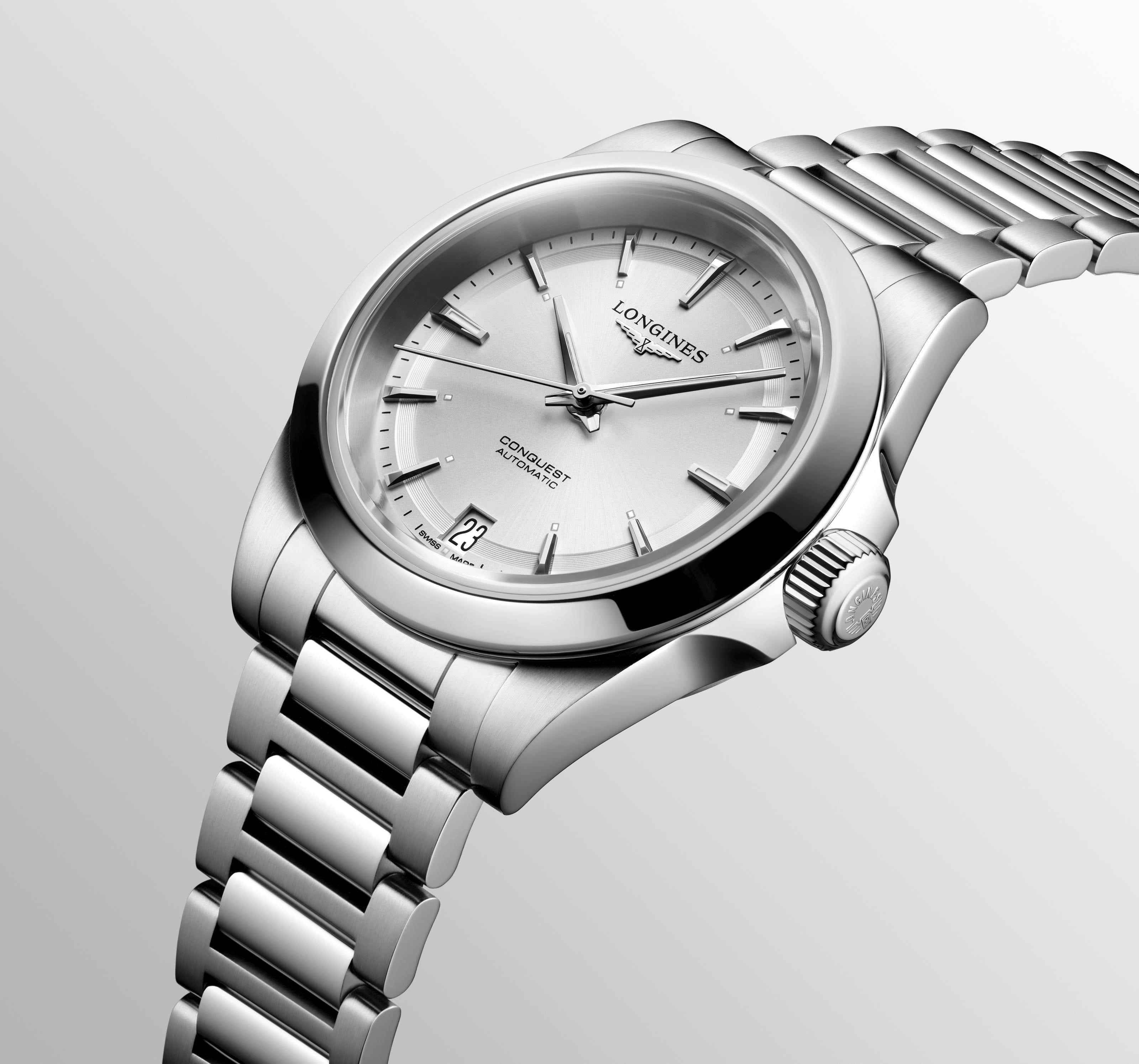 Longines Conquest Sunray Silver Dial Ladies Watch