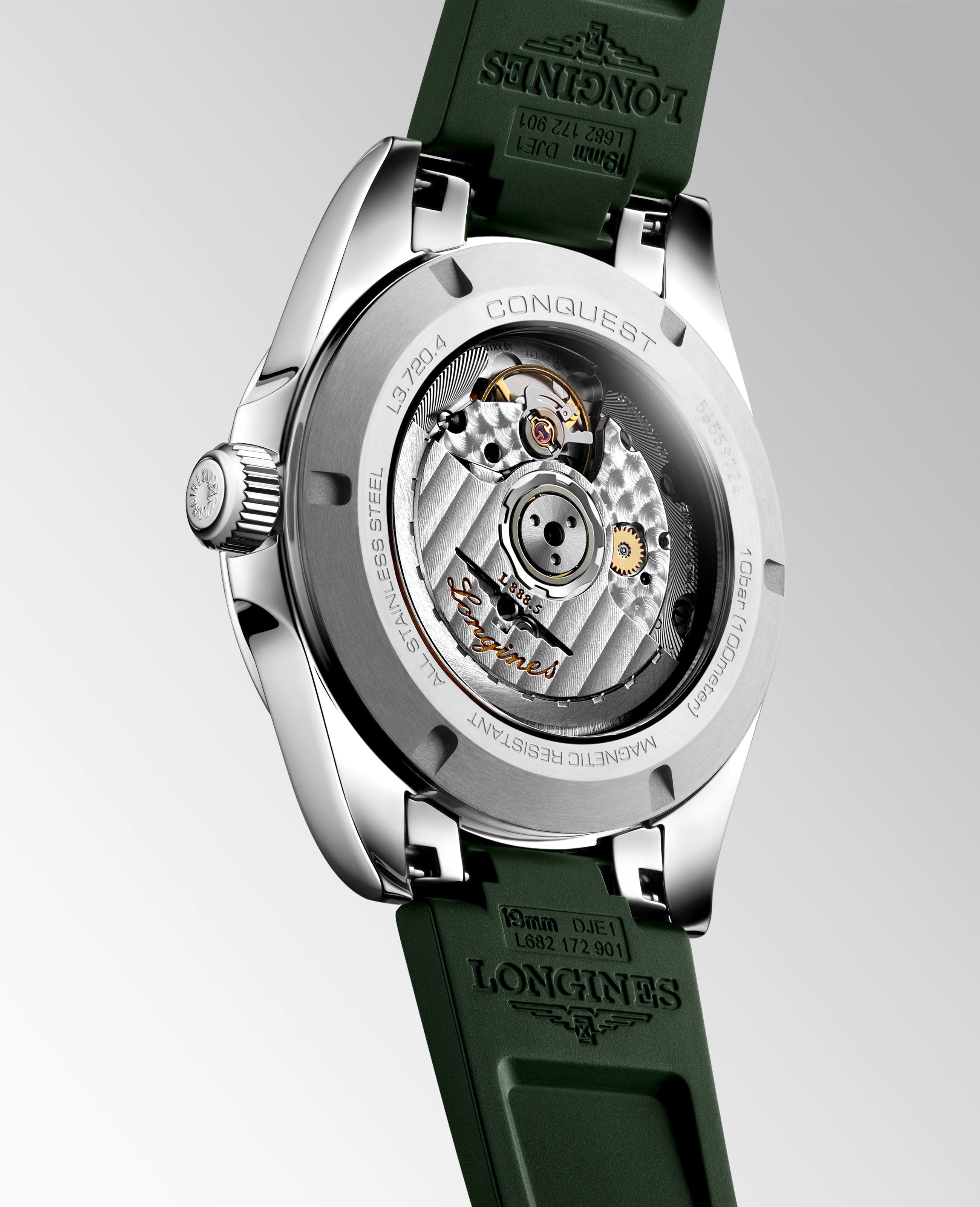 Longines Conquest Sunray Green Dial Watch