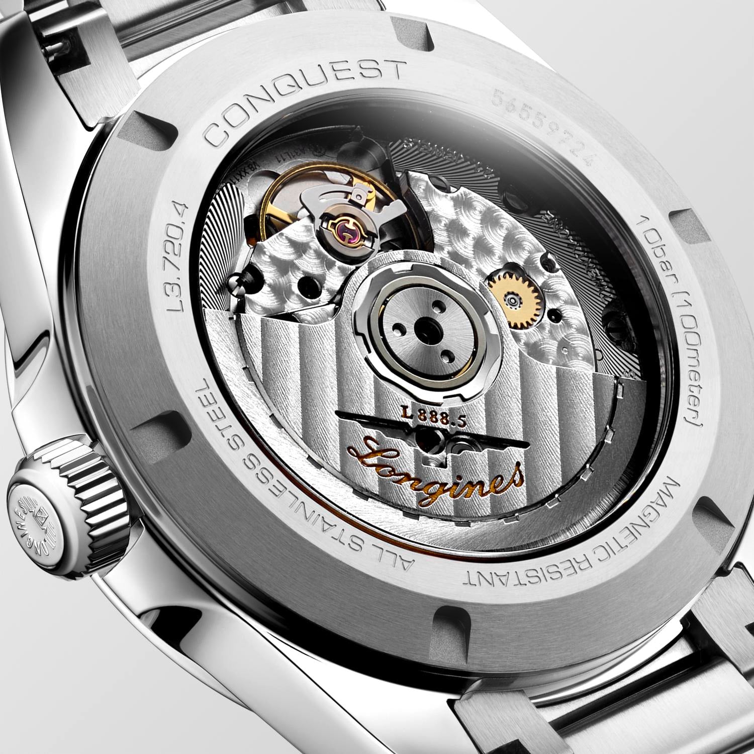 Longines Conquest Sunray Gilt Dial Watch