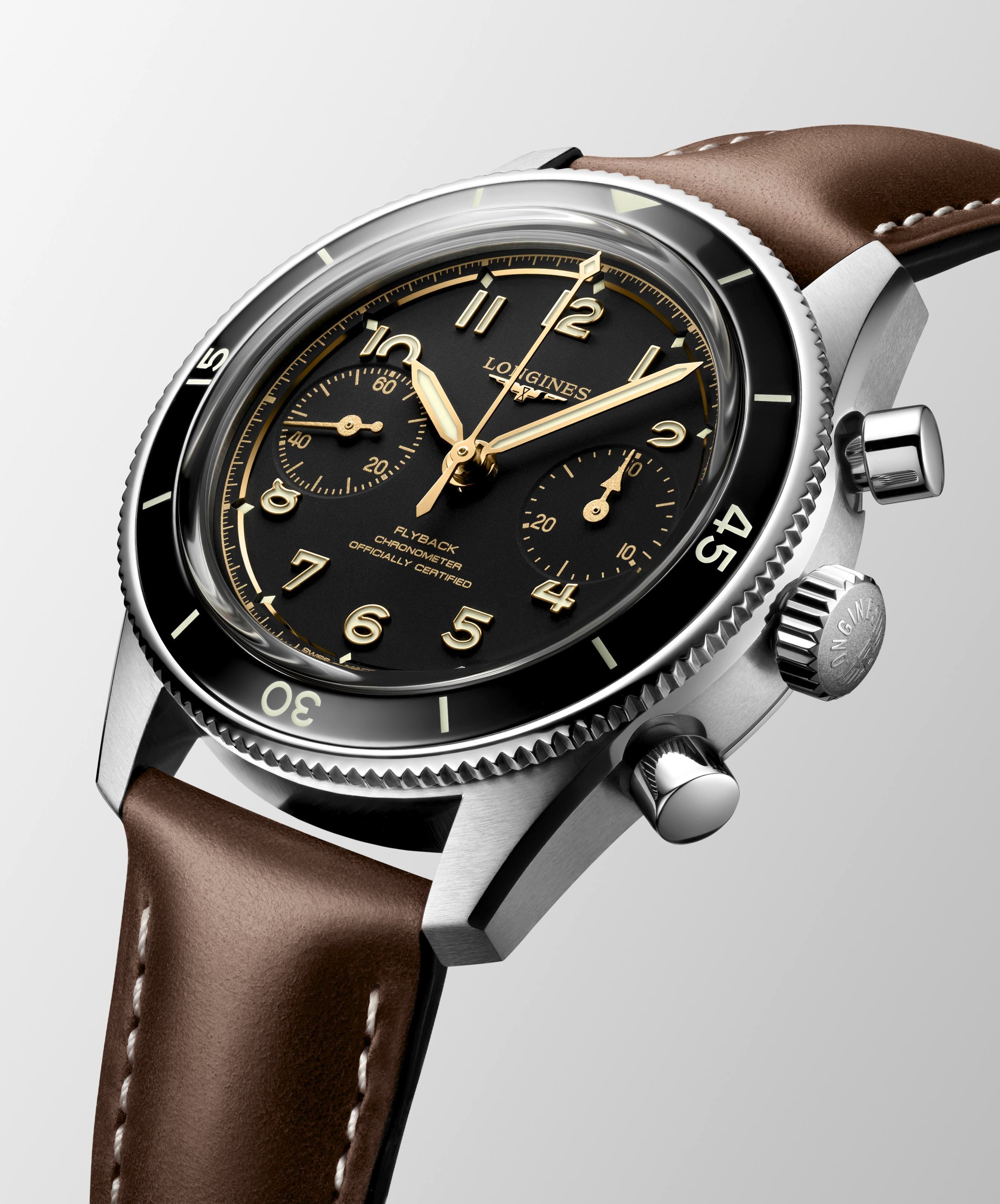 Longines Spirit Pilot FlyBack Black Matt Dial Watch