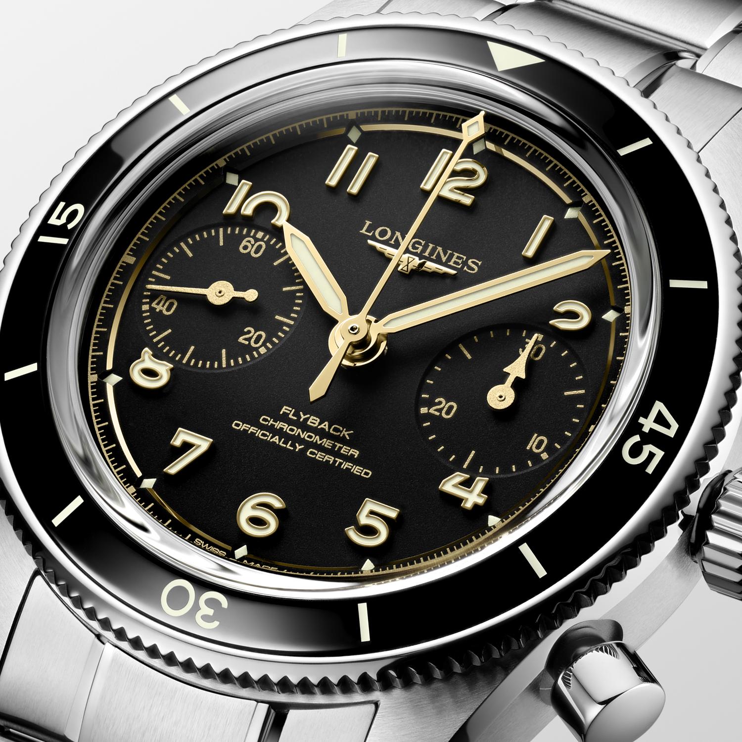 Longines Spirit Pilot FlyBack Black Matt Dial Men's Watch