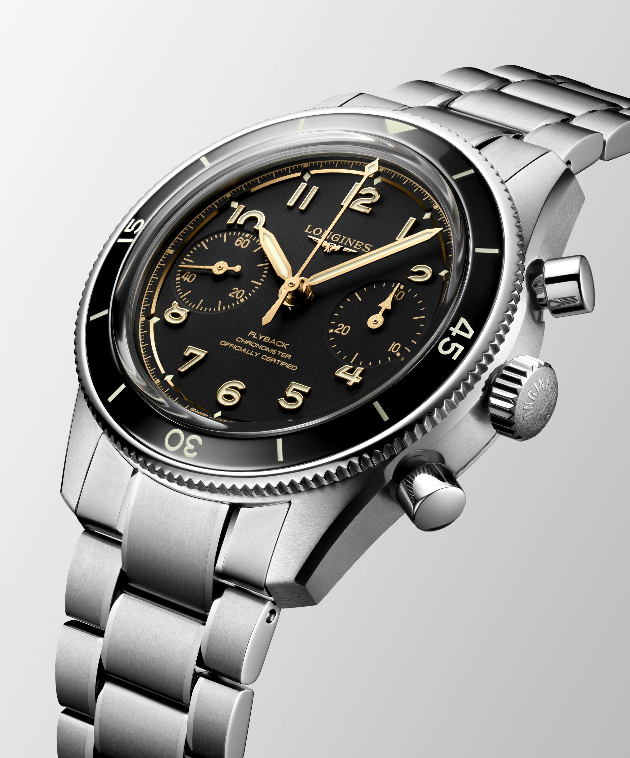 Longines Spirit Pilot FlyBack Black Matt Dial Men's Watch