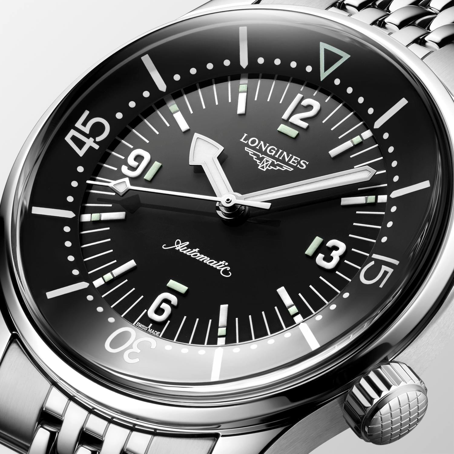 Longines Legend Diver Black Dial Watch