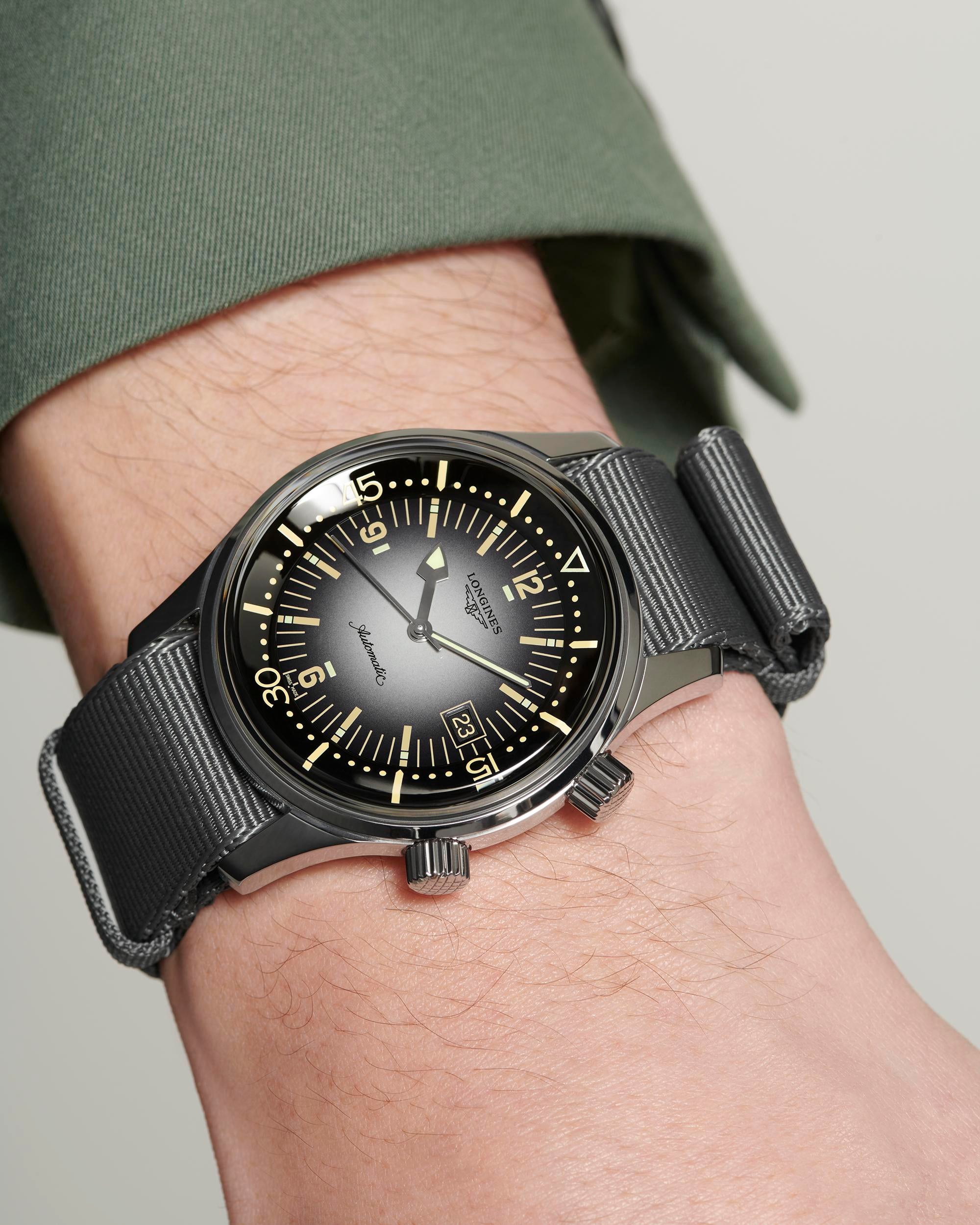 Longines Legend Diver Grey Dial Men's Watch