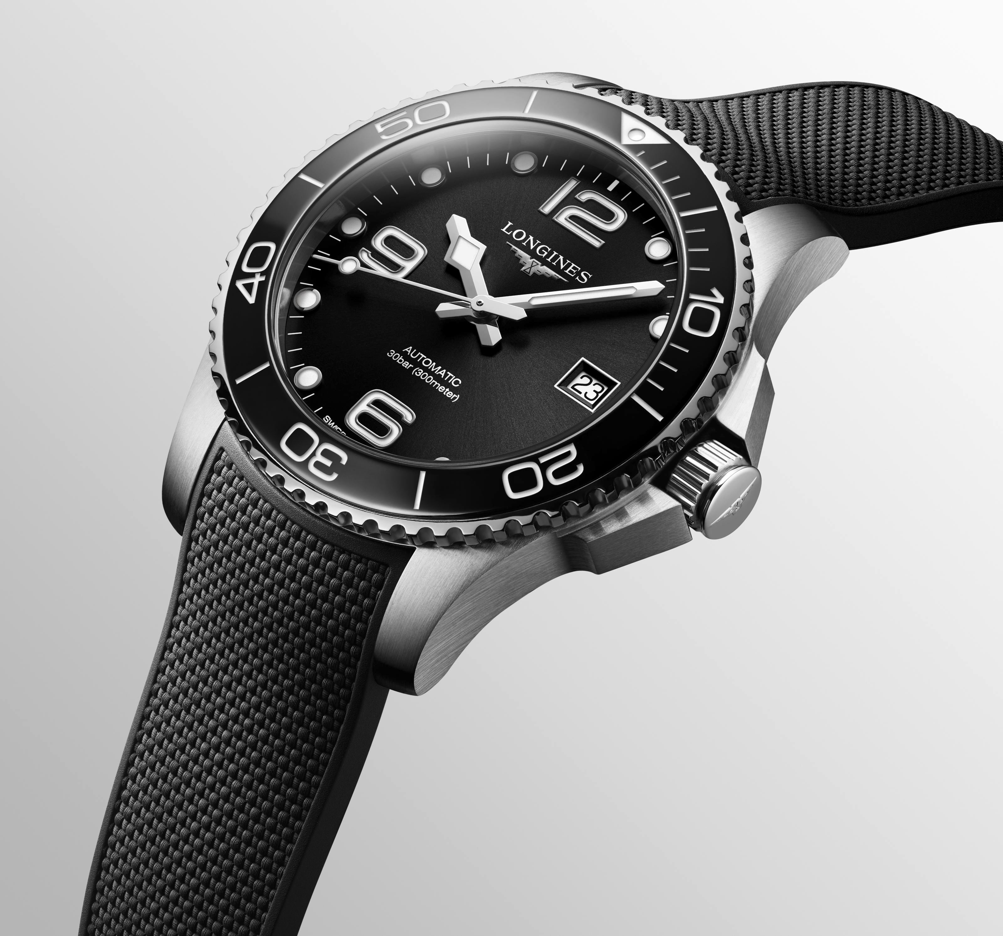Longlines HydroConquest Black Dial Men's Watch