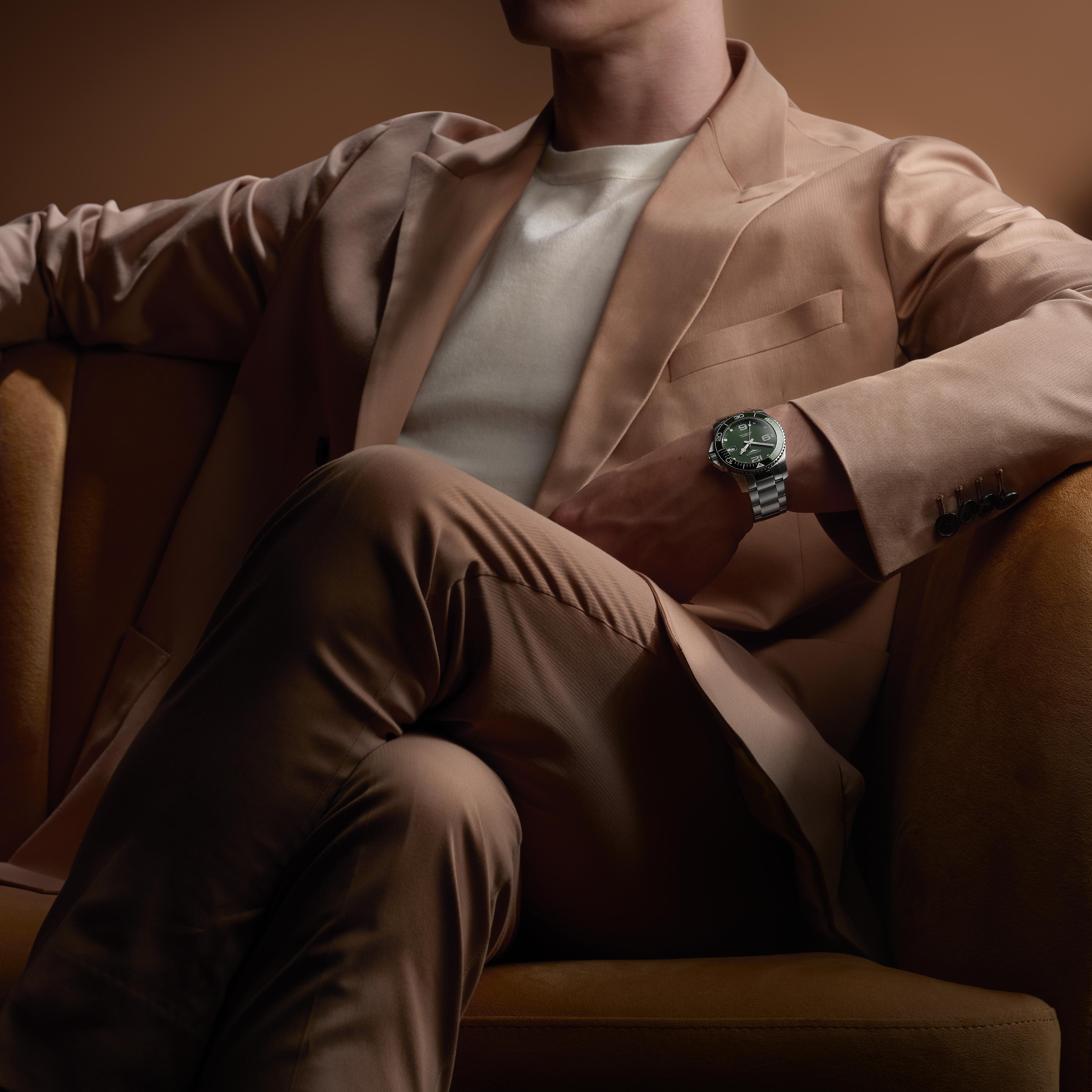 Longines HydroConquest Green Mass Dial Men's Watch
