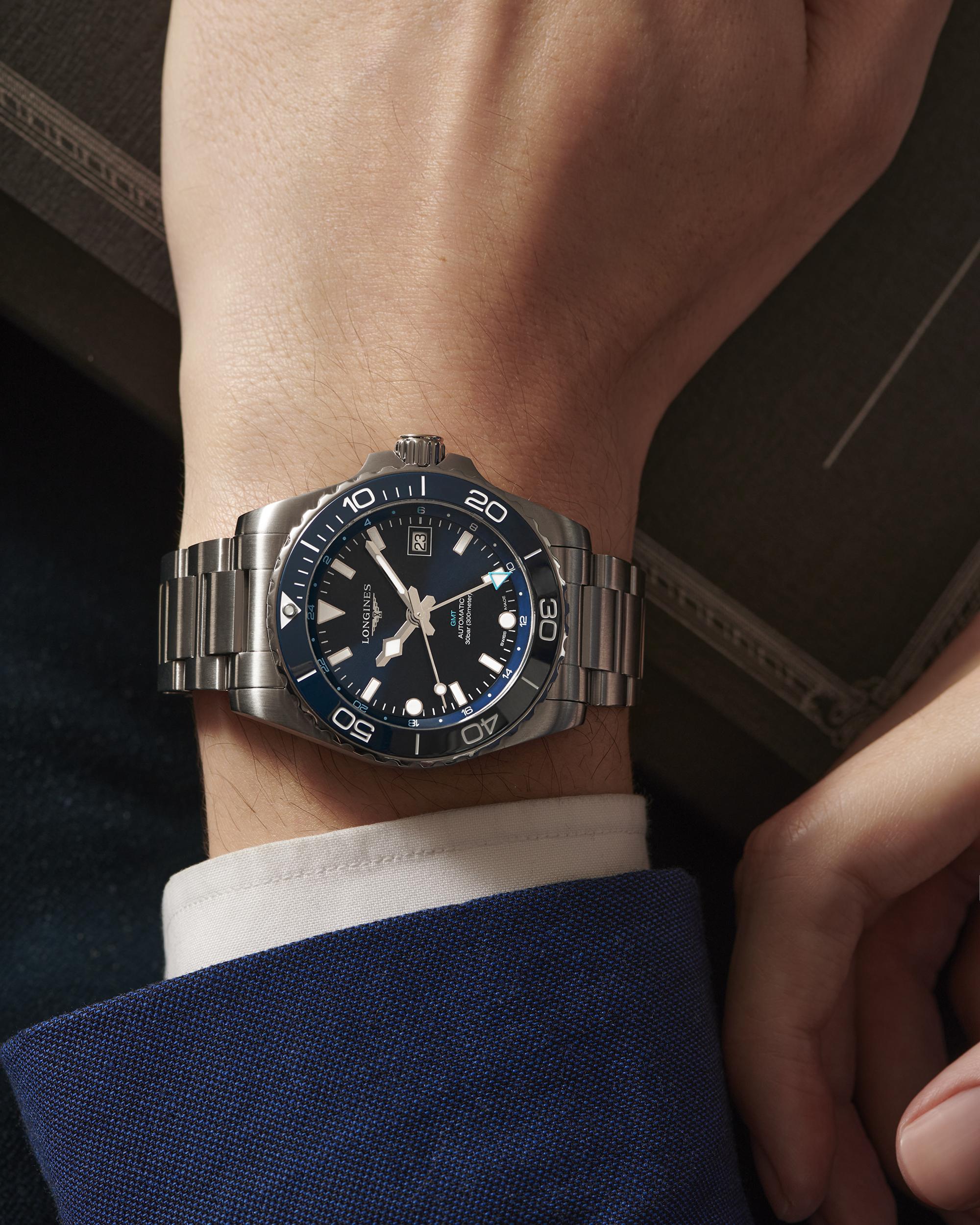 Longines HydroConquest GMT Sunray Blue Dial Men's Watch