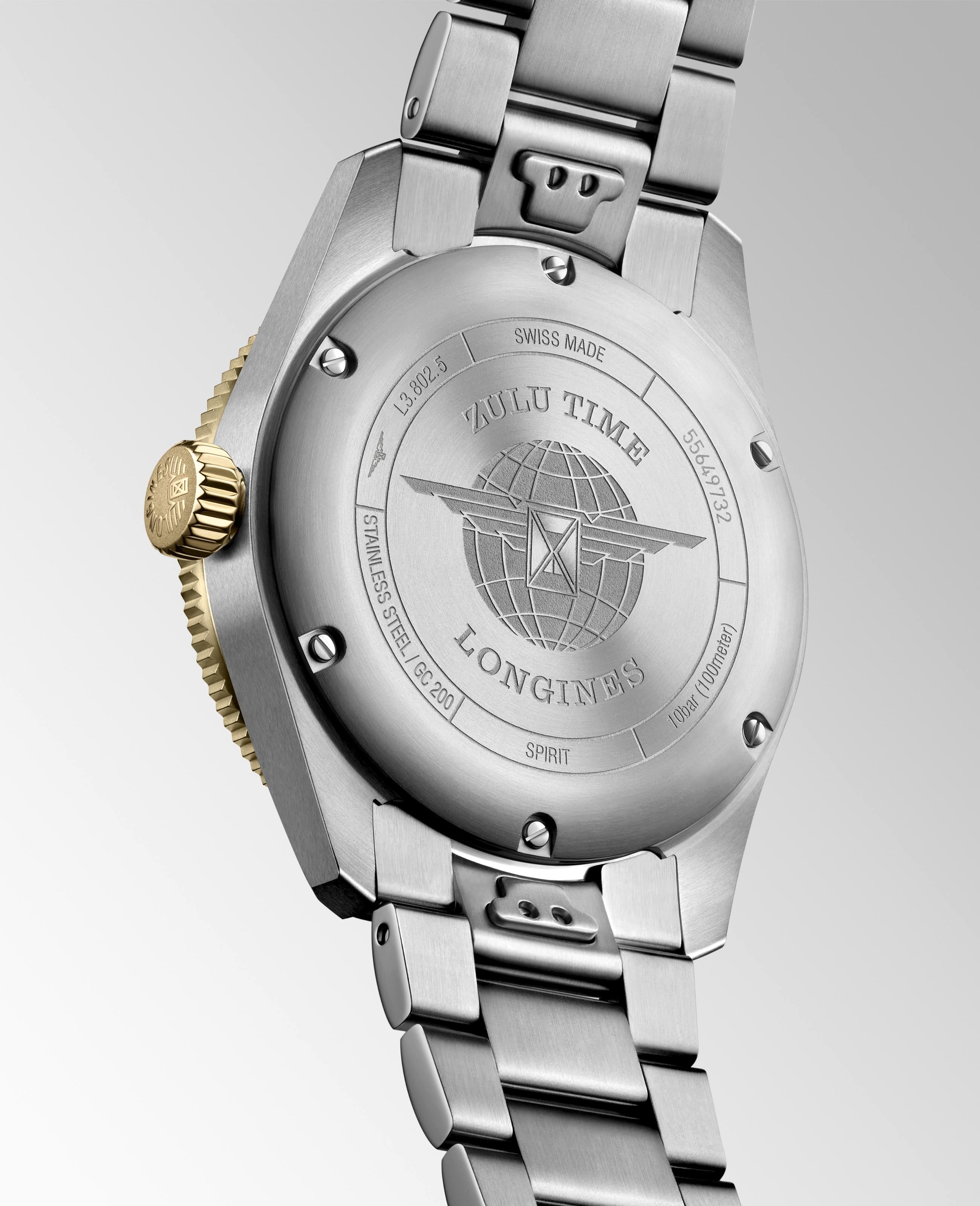 Longines Spirit Zulu Time Anthracite Dial Watch
