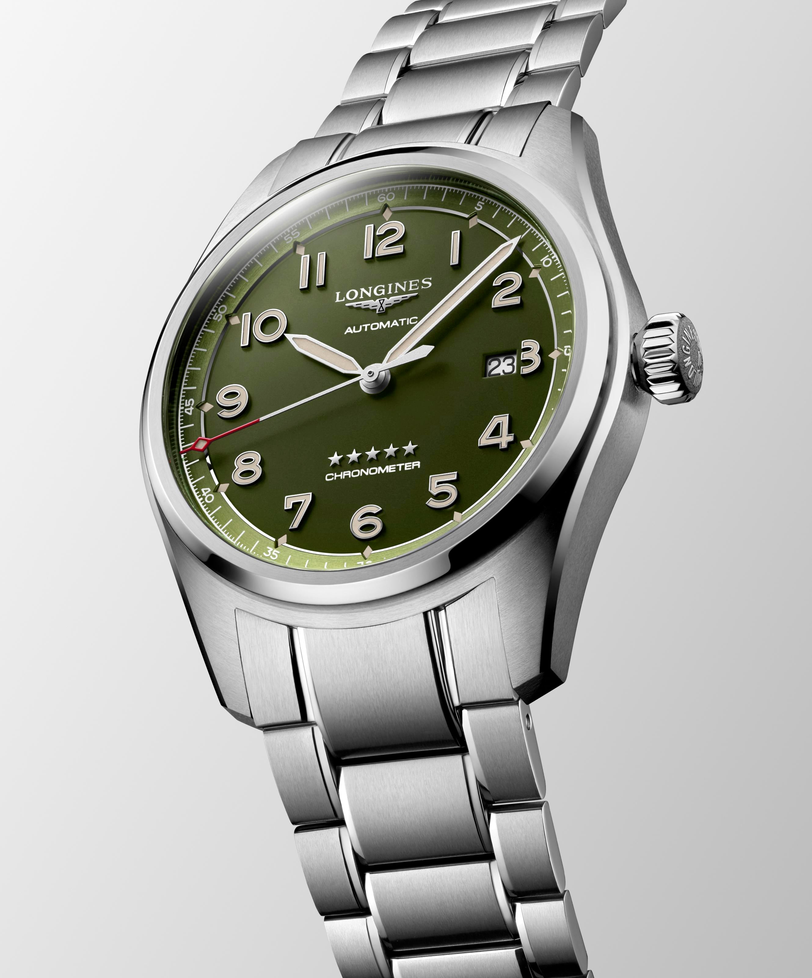 Longines Spirit Green Matt Dial Watch