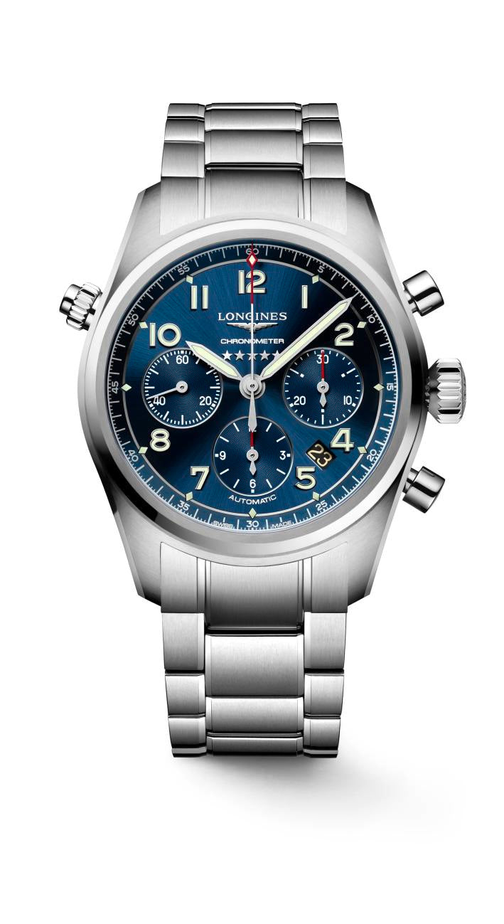 Longines Spirit Chronograph Sunray Blue Dial Men's Watch