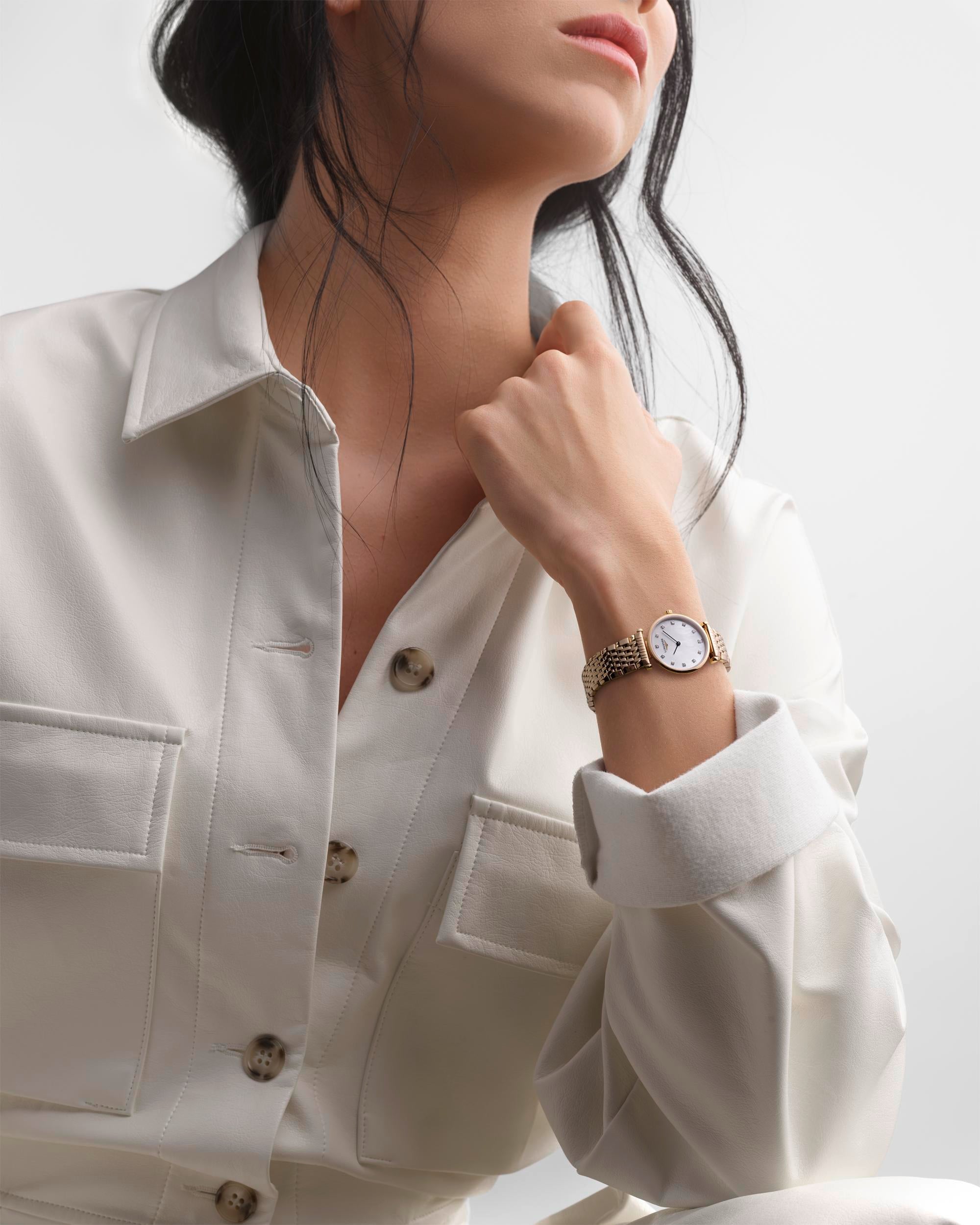 La Grande Classique de Longines White Mother-of-Pearl Dial Ladies Watch