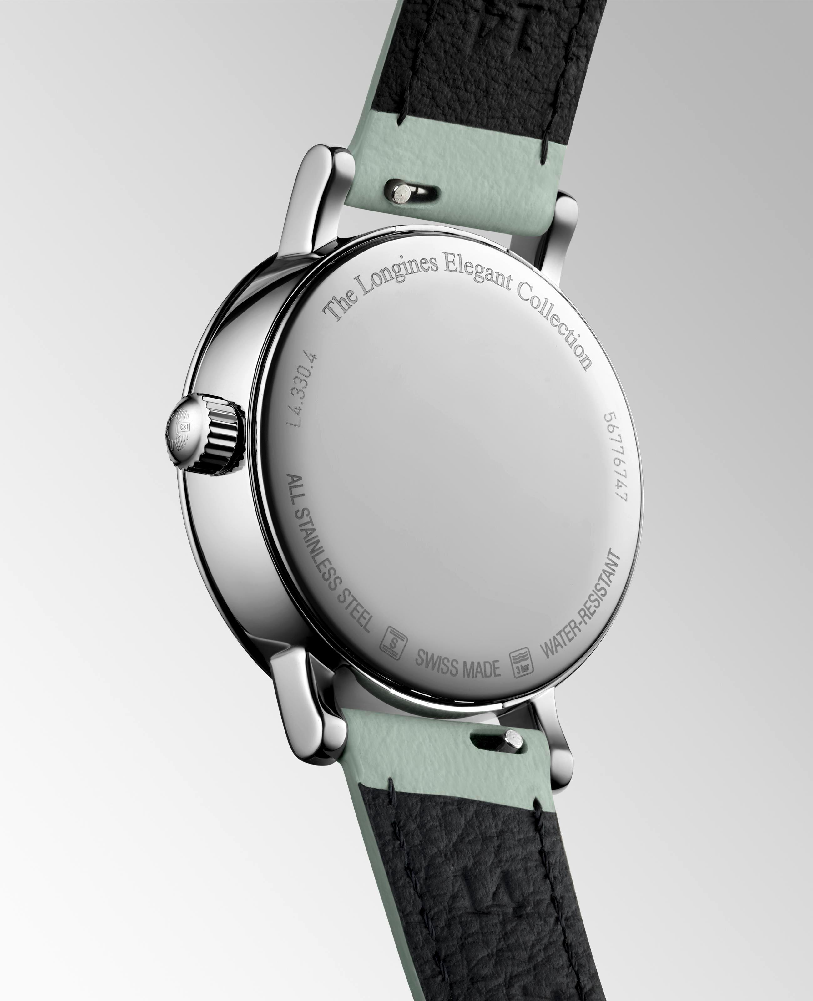 Longines Elegant Collection MoonPhase White Matt Dial Ladies Watch