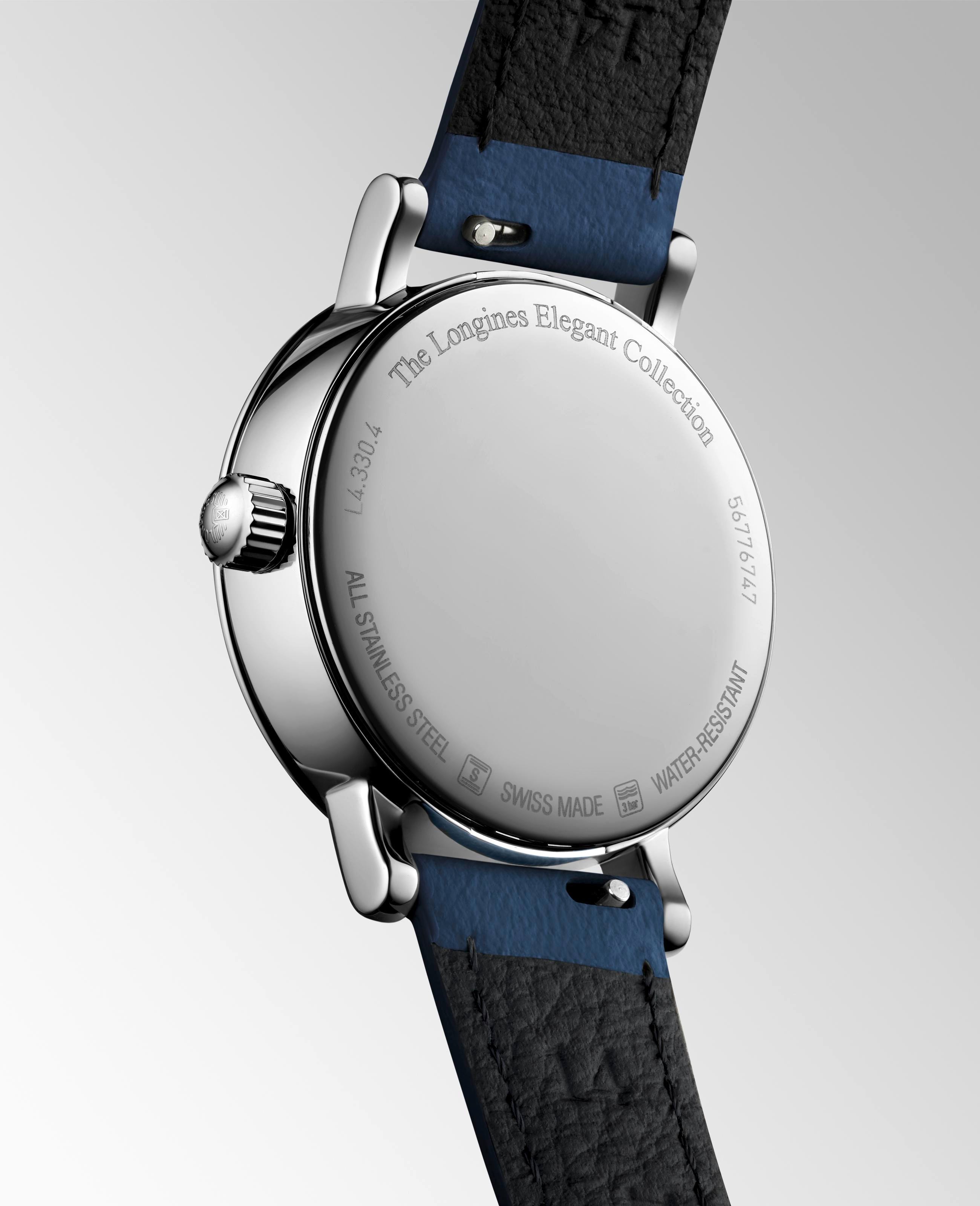 Longines Elegant Collection MoonPhase White Matt Dial Ladies Watch