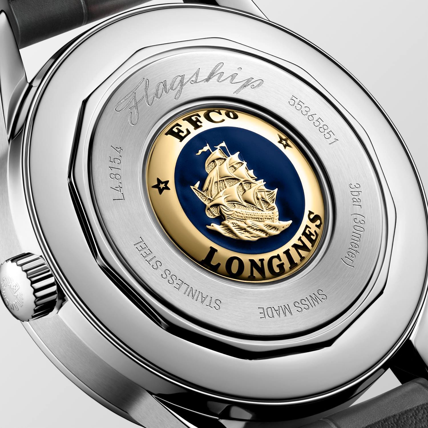 Longines Flagship Heritage MoonPhase Sunray Silver Dial Watch