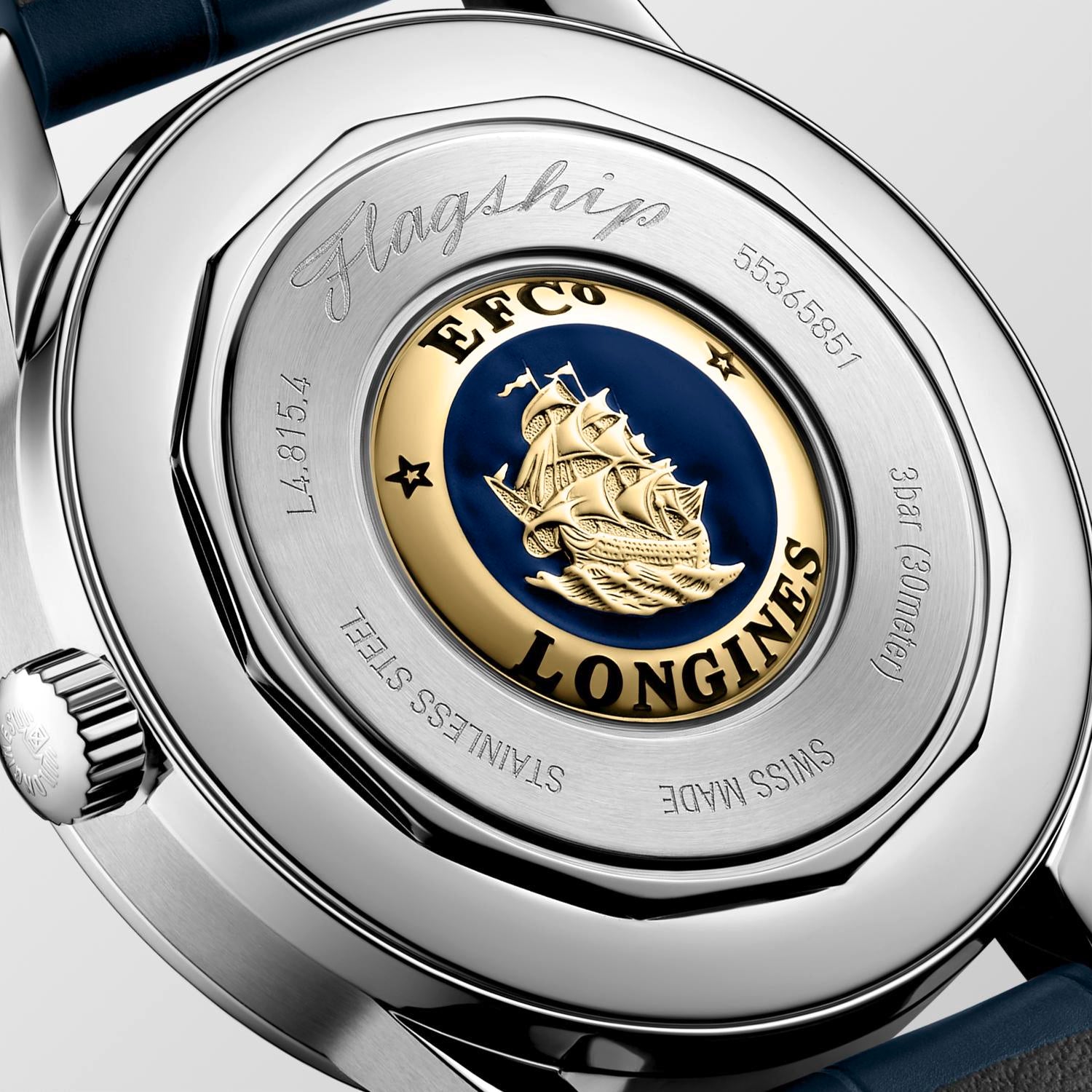 Longines Flagship Heritage MoonPhase Sunray Blue Dial Watch