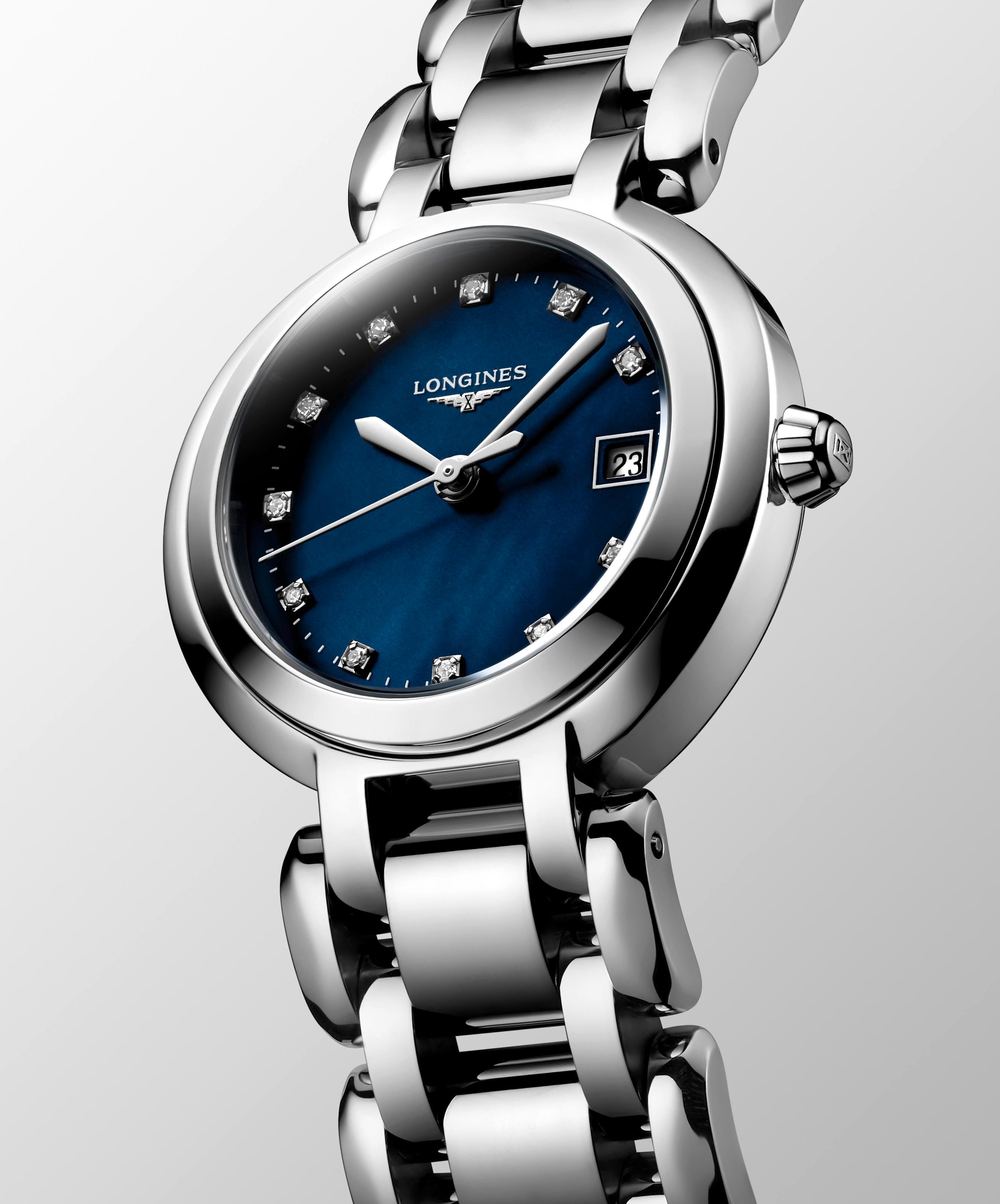 Longines PrimaLuna Sunray Blue Dial Ladies Watch