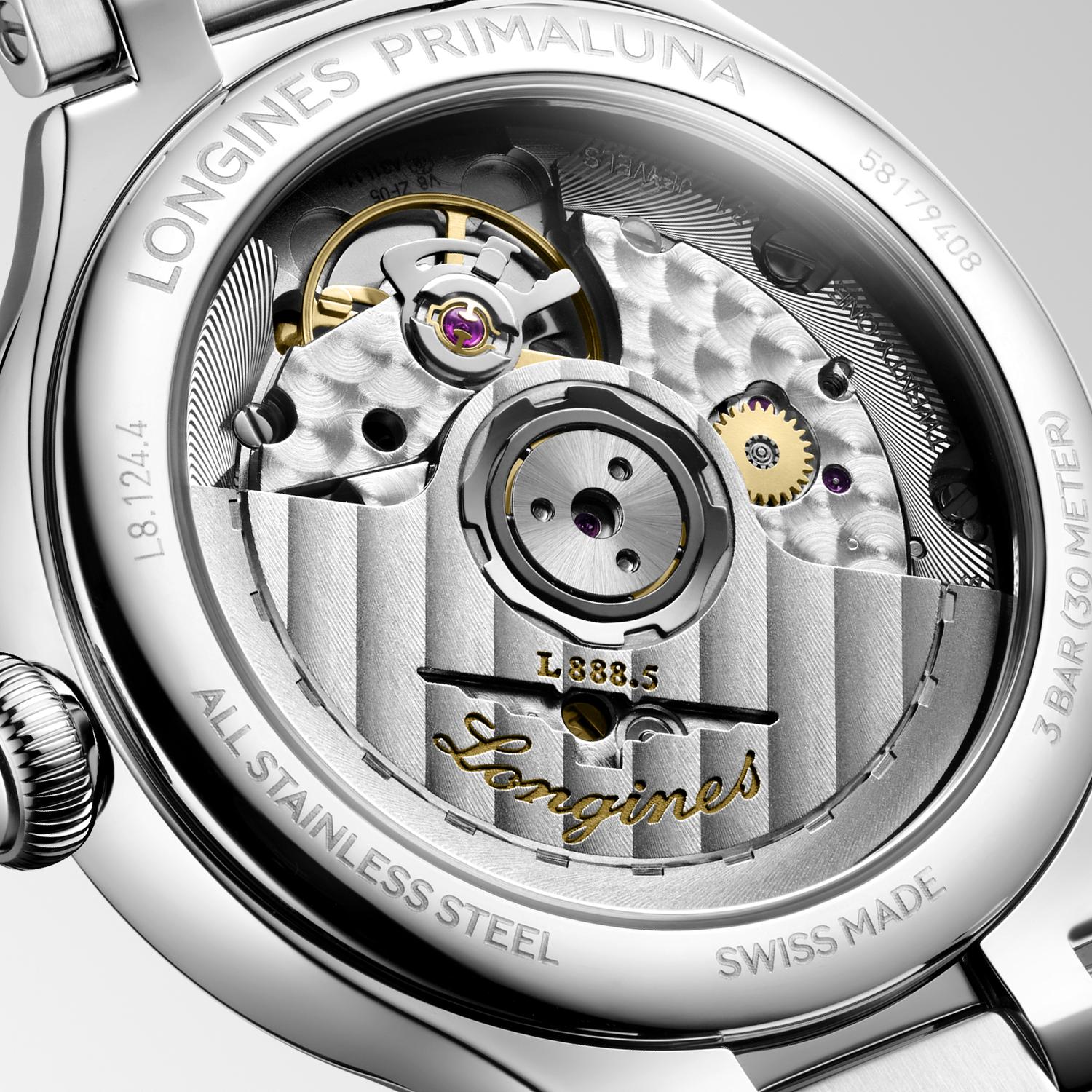 Longines PrimaLuna Sunray Silver Dial Ladies Watch