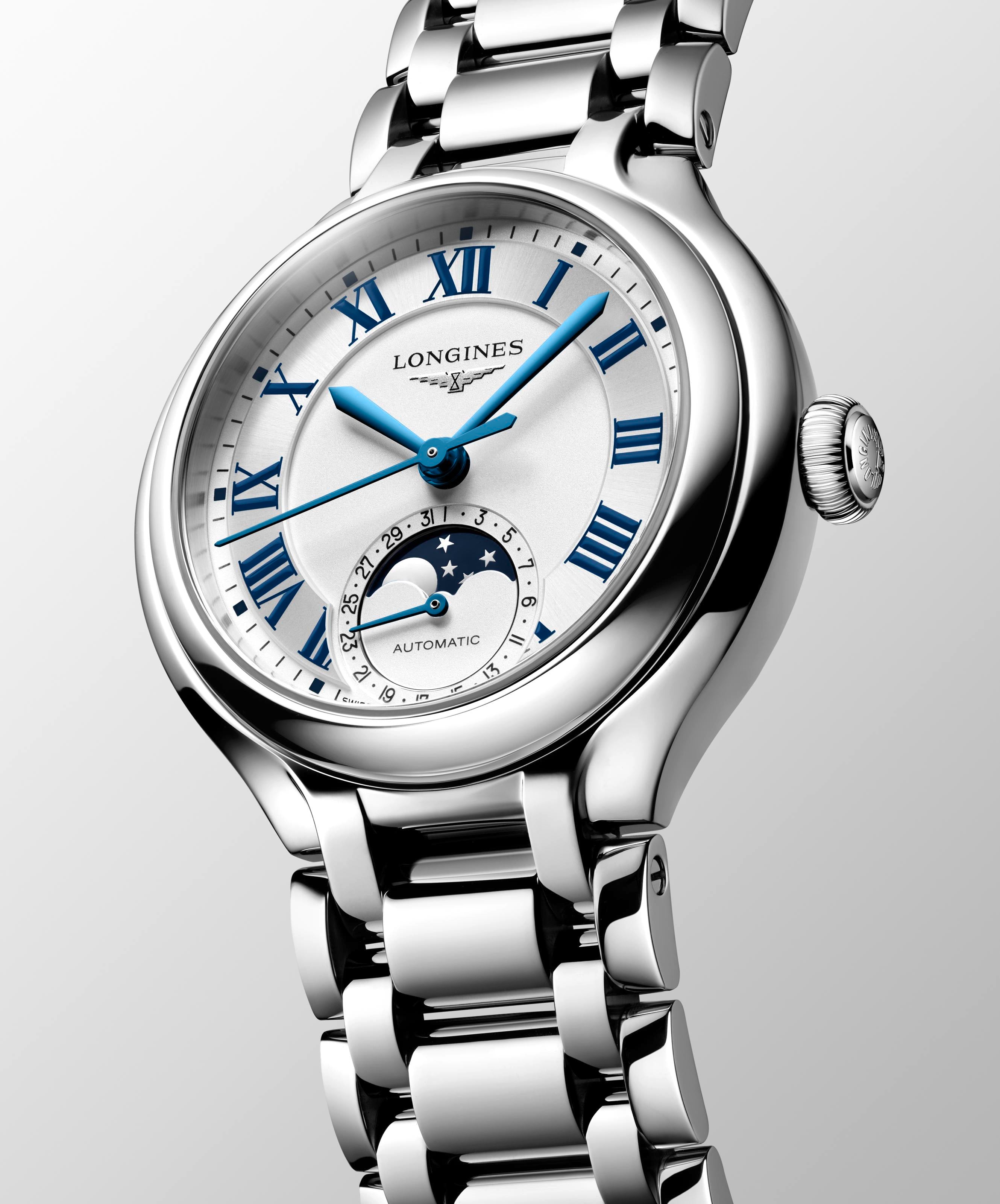 Longines PrimaLuna MoonPhase Opaline Ivory Dial Ladies Watch
