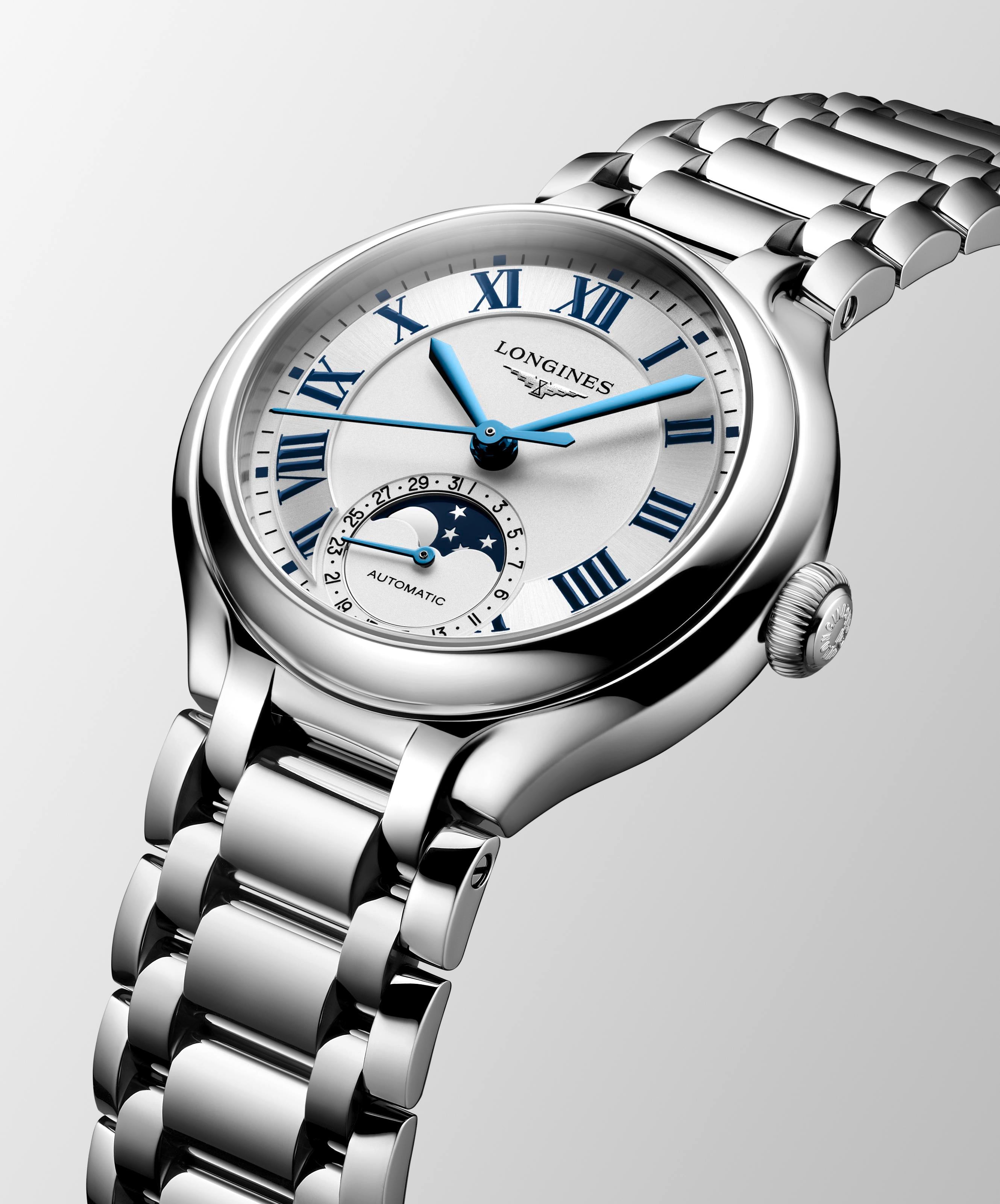 Longines PrimaLuna MoonPhase Opaline Ivory Dial Ladies Watch