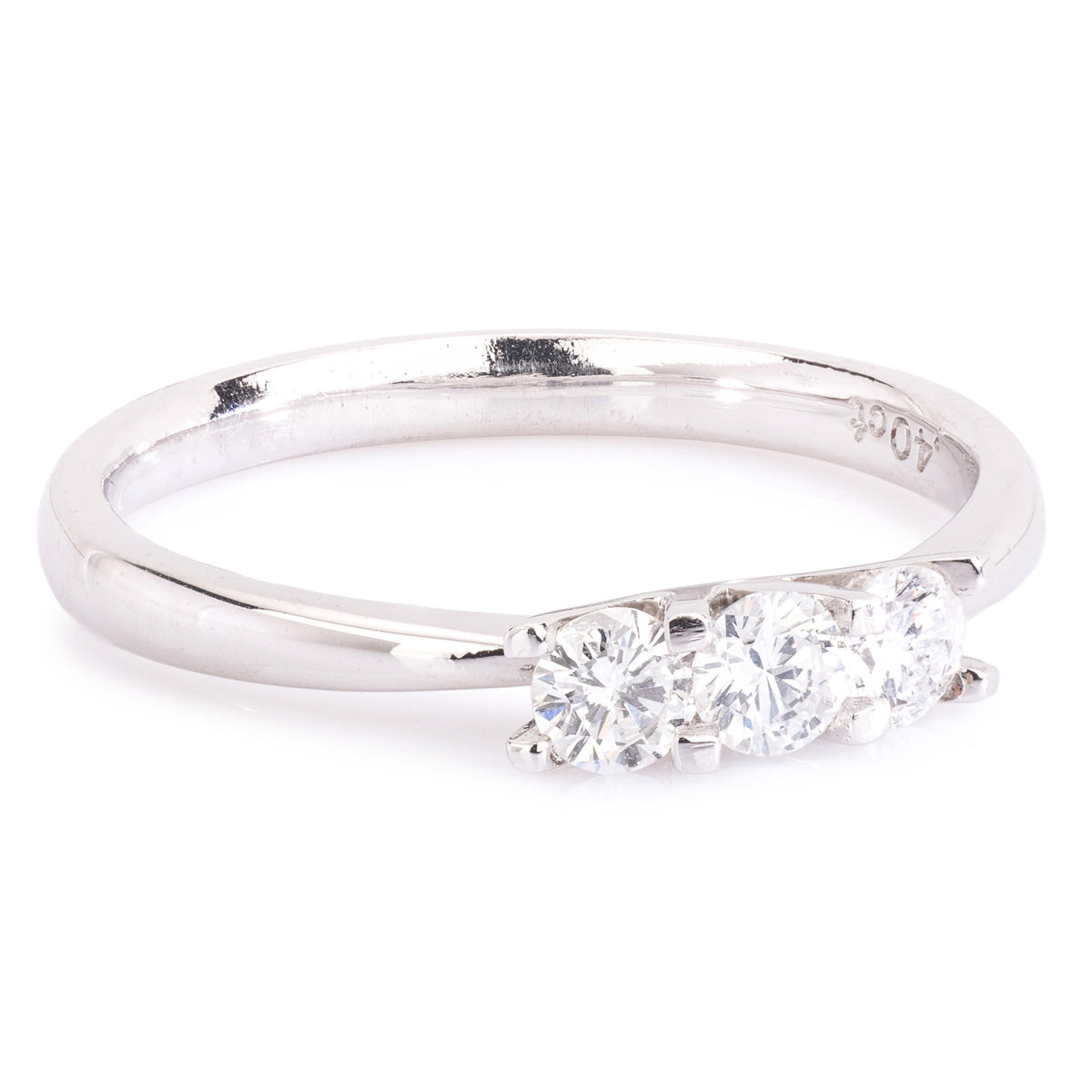 18ct White Gold 3 Stone Diamond Ring