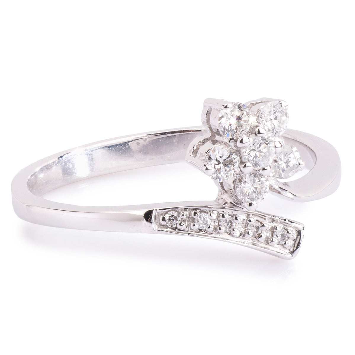 9ct Diamond Flower Ring