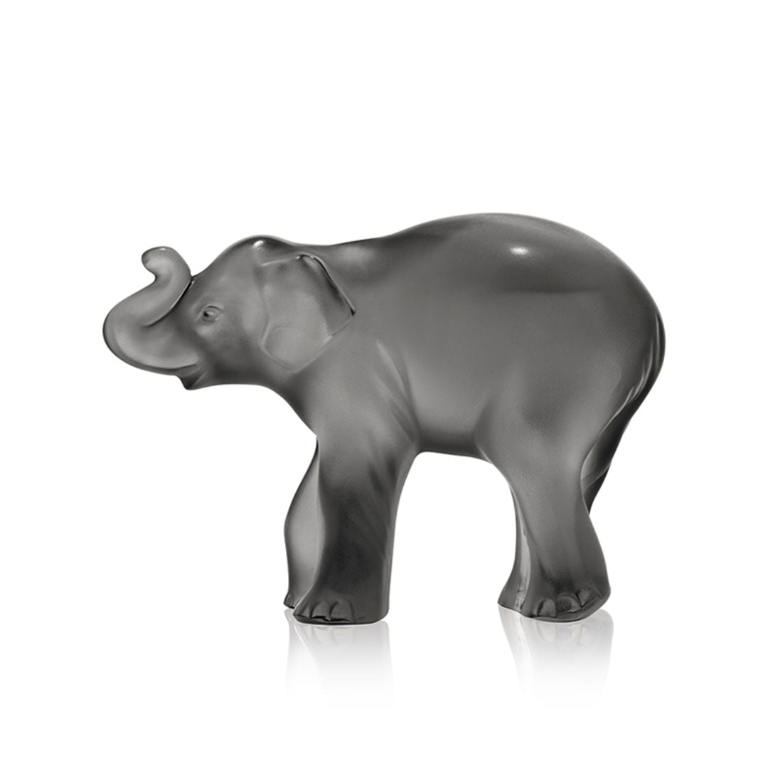 Lalique Timora Baby Elephant Grey Crystal