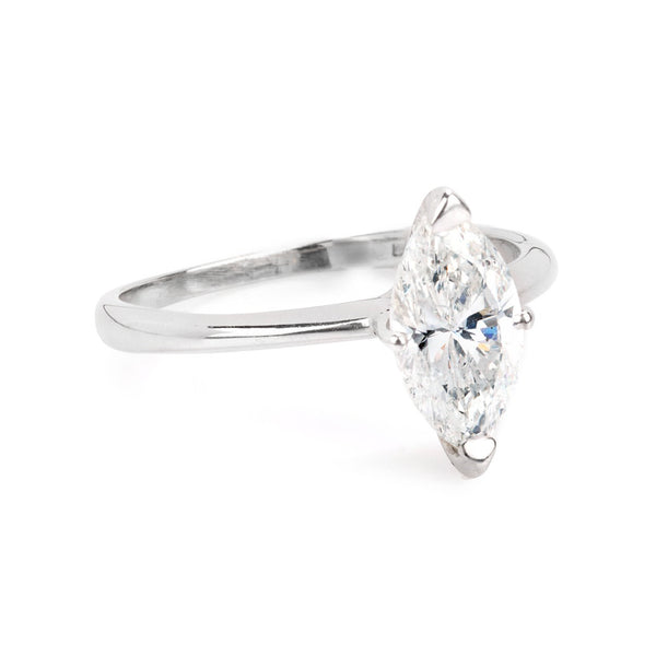 Pre-Owned 18ct Marquise Diamond Solitaire