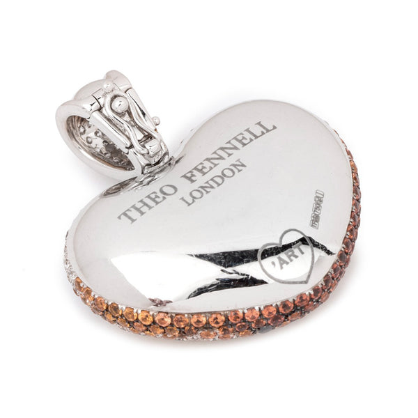 Theo Fennell Leopard Diamond and Sapphire Heart Pendant