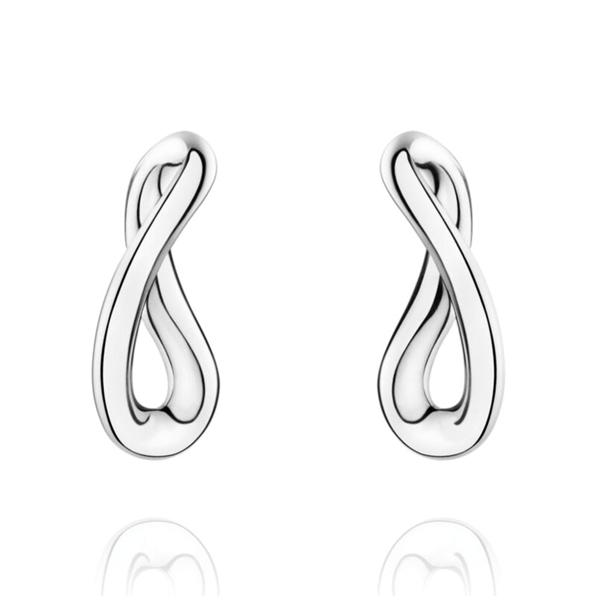 Georg Jensen Silver Infinity Earrings