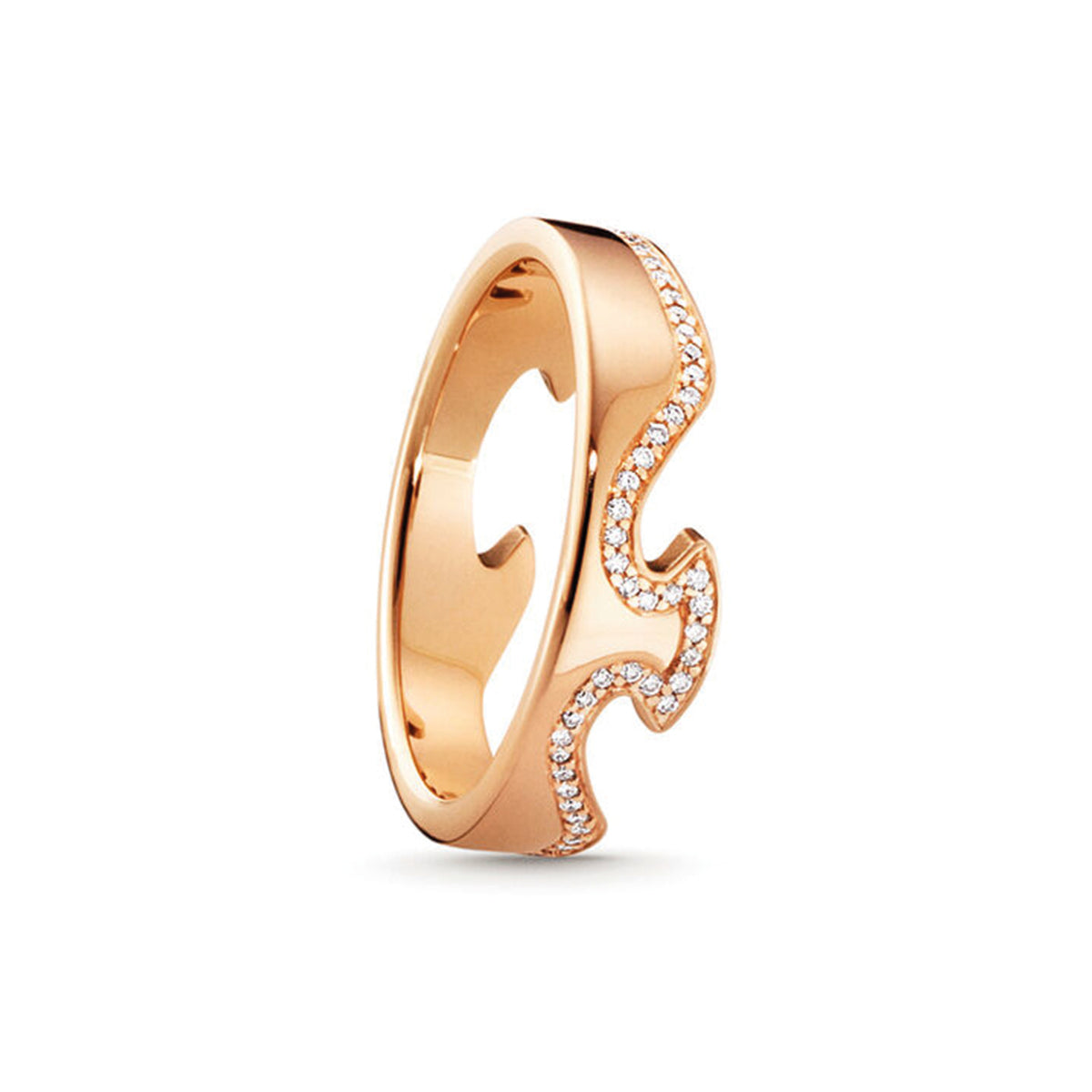 Georg Jensen 18ct. Rose Gold Diamond Fusion End Ring