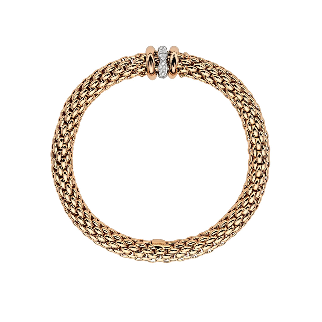 Fope LoveNest 18ct Rose Gold Diamond Bracelet