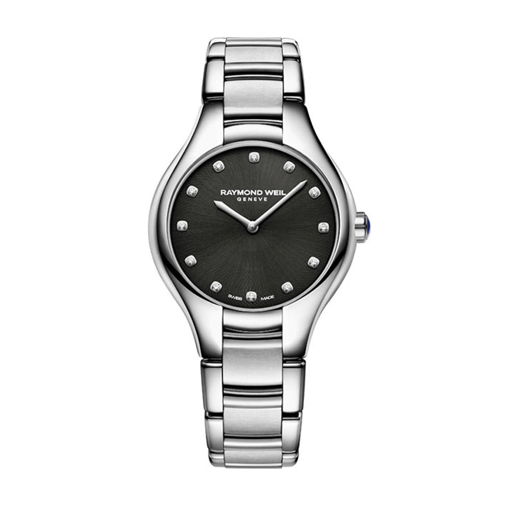 Raymond Weil Noemia Black Silver Ladies Watch