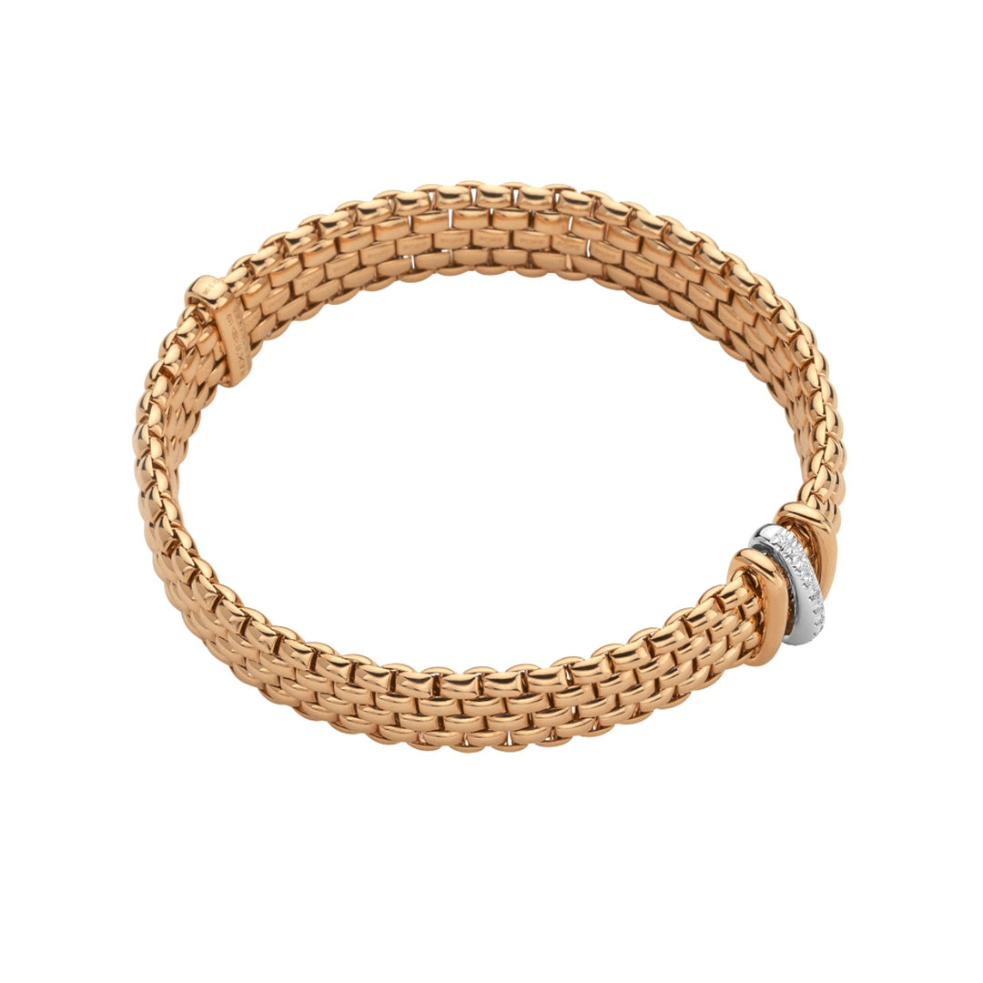 Fope Panorama 18ct Rose Gold Diamond Bracelet