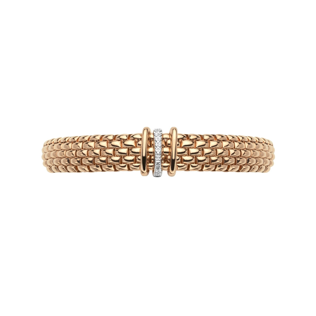 Fope Panorama 18ct Rose Gold Diamond Bracelet