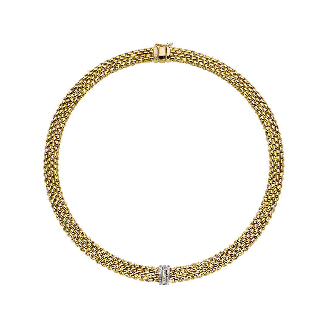Fope Panorama 18ct Yellow Gold Diamond Necklace