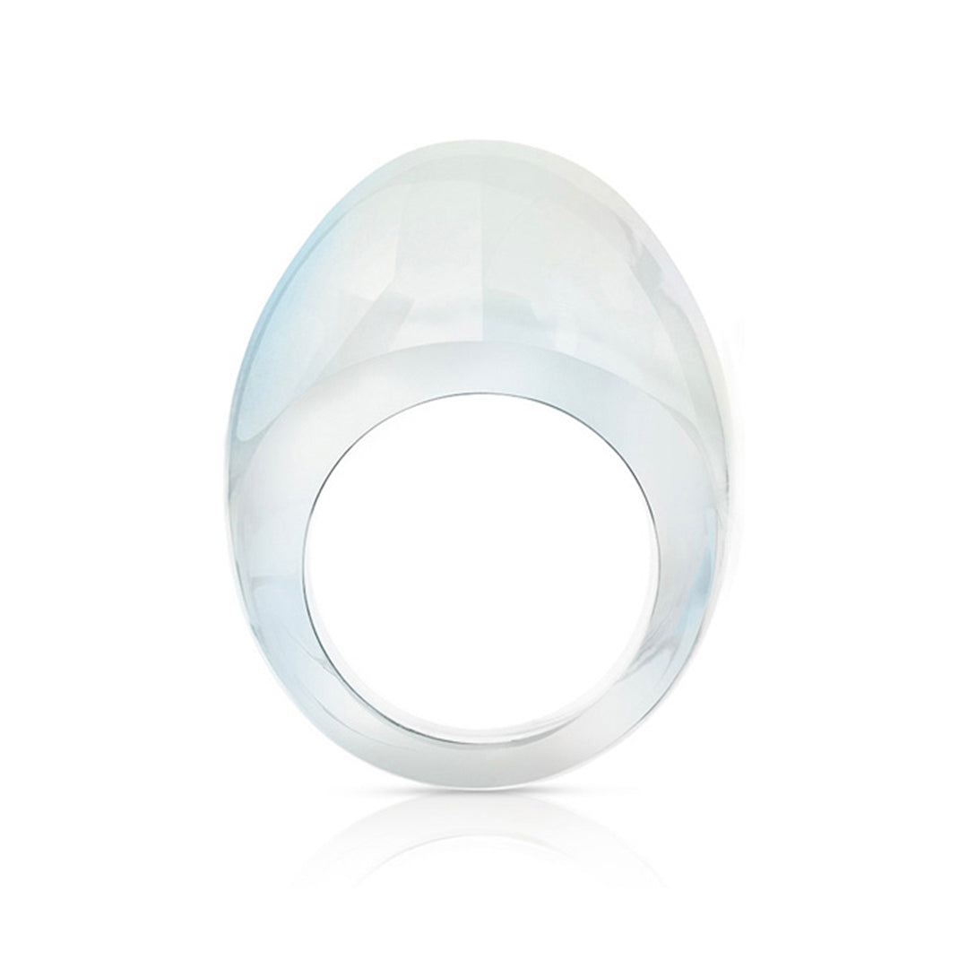 Lalique Gourmande Ring Opalescent Crystal
