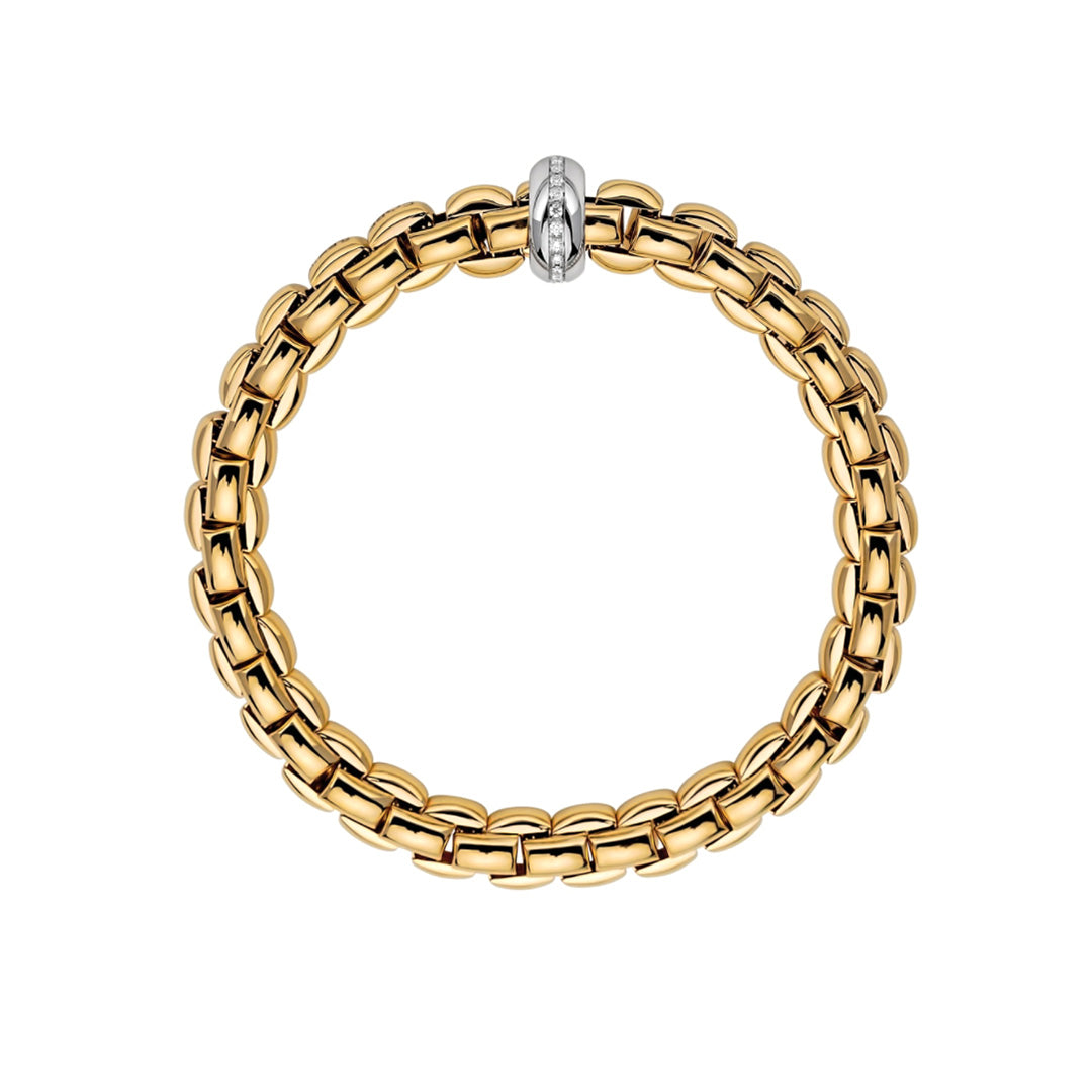 Fope Eka 18ct Rose Gold 0.13ct Diamond Bracelet